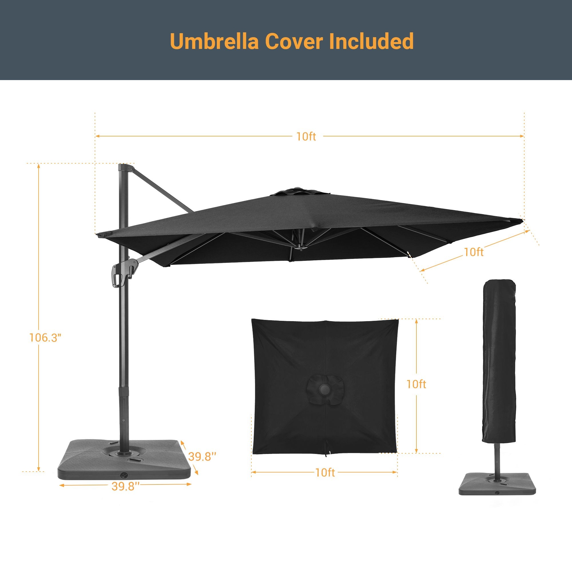 Sonkuki SD-ZD33-BK Umbrellas-2 - View #2