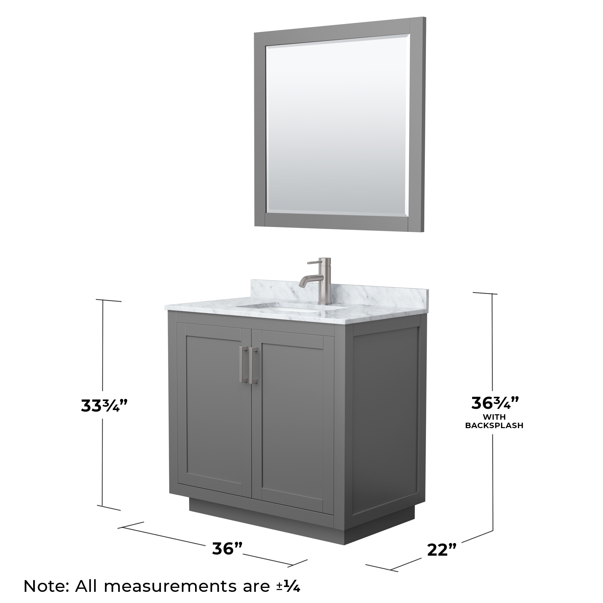 Wyndham Collection WCF292936SKGCMUNSM34 Bath-Vanity-Combo - View #6
