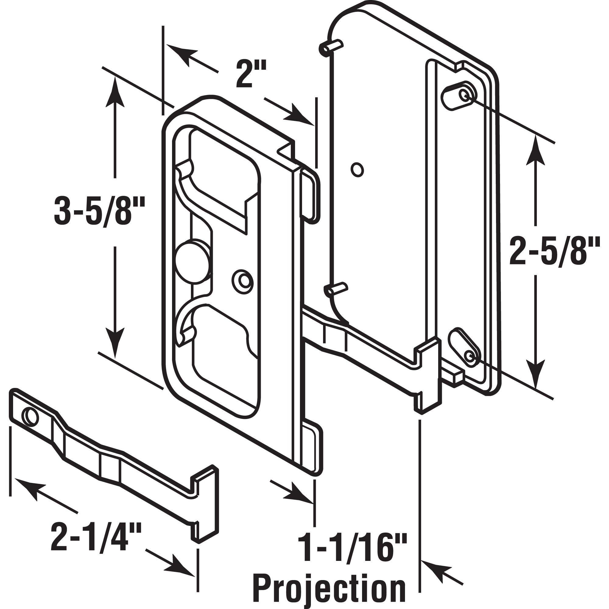 Prime-Line A 142 Sliding-Screen-Door-Handles - View #2