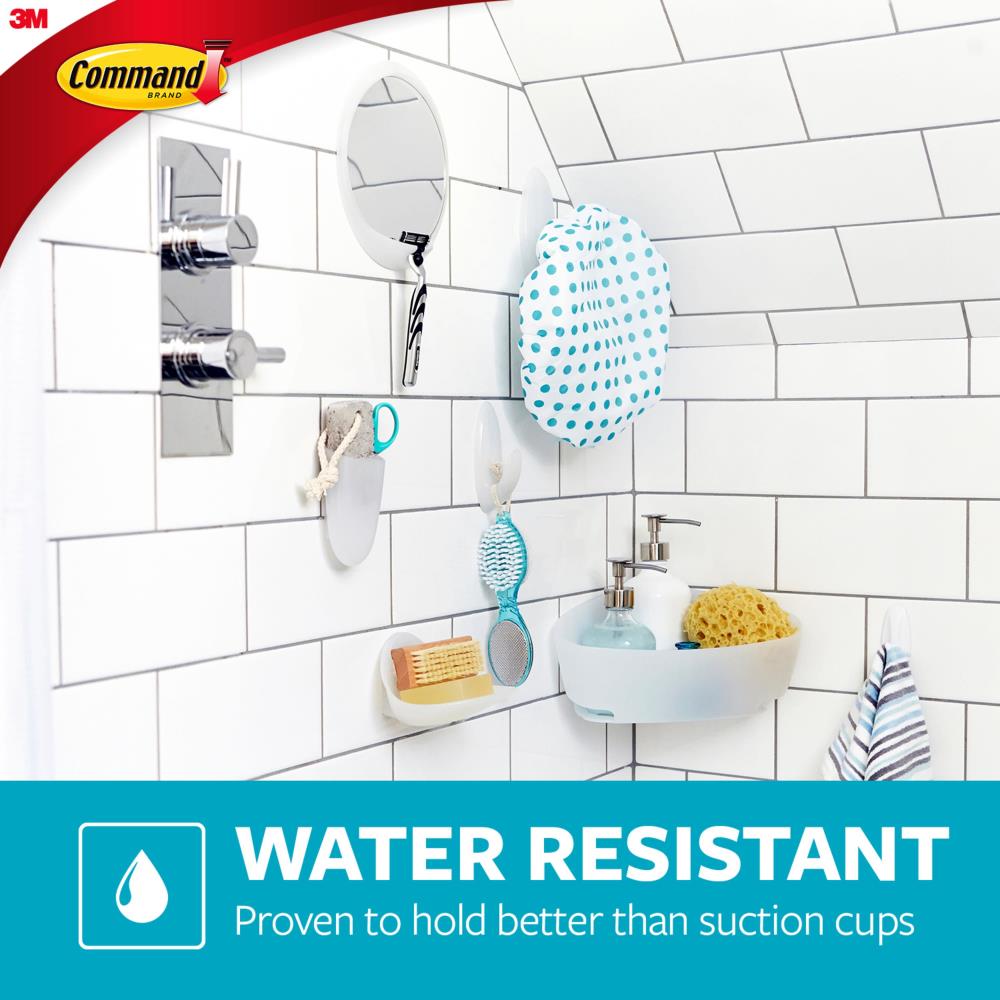 Command Shower Caddy with Water Resistant Command Strips, Easy to Open  Packaging