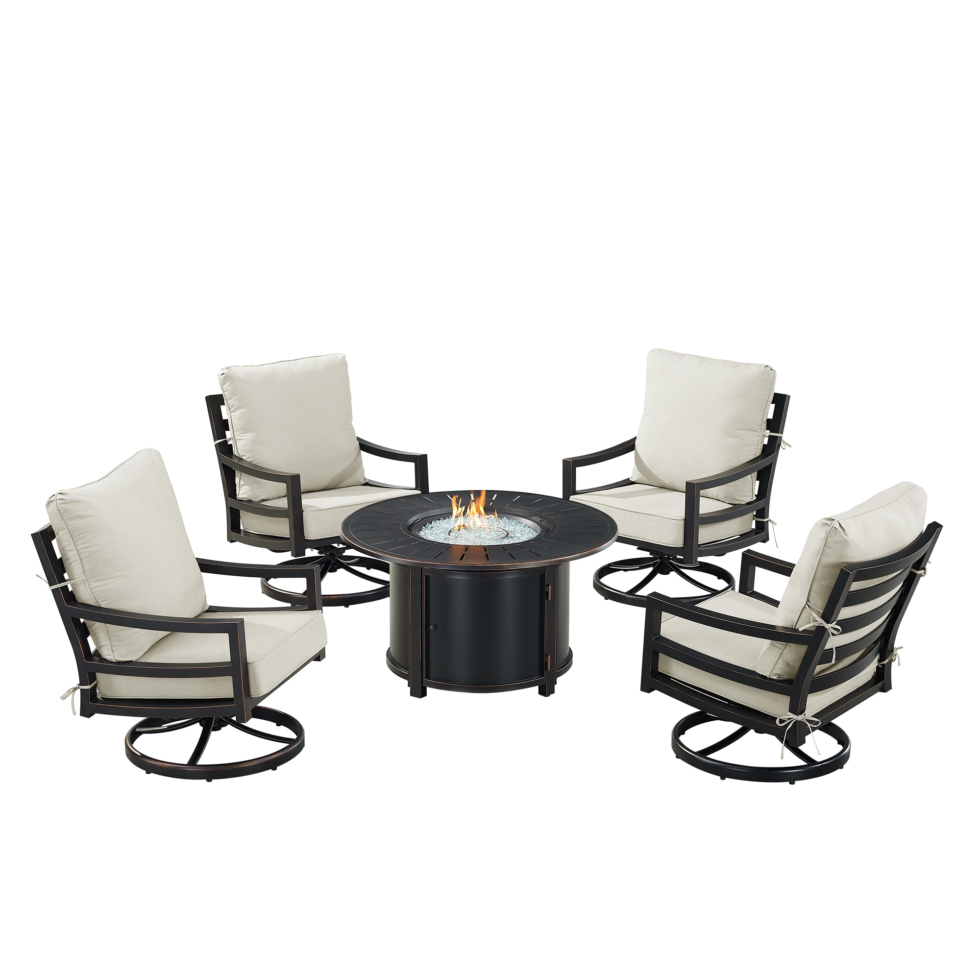 Oakland Living HUDSON4CHNOBULGCU Patio-Conversation-Sets - View #2