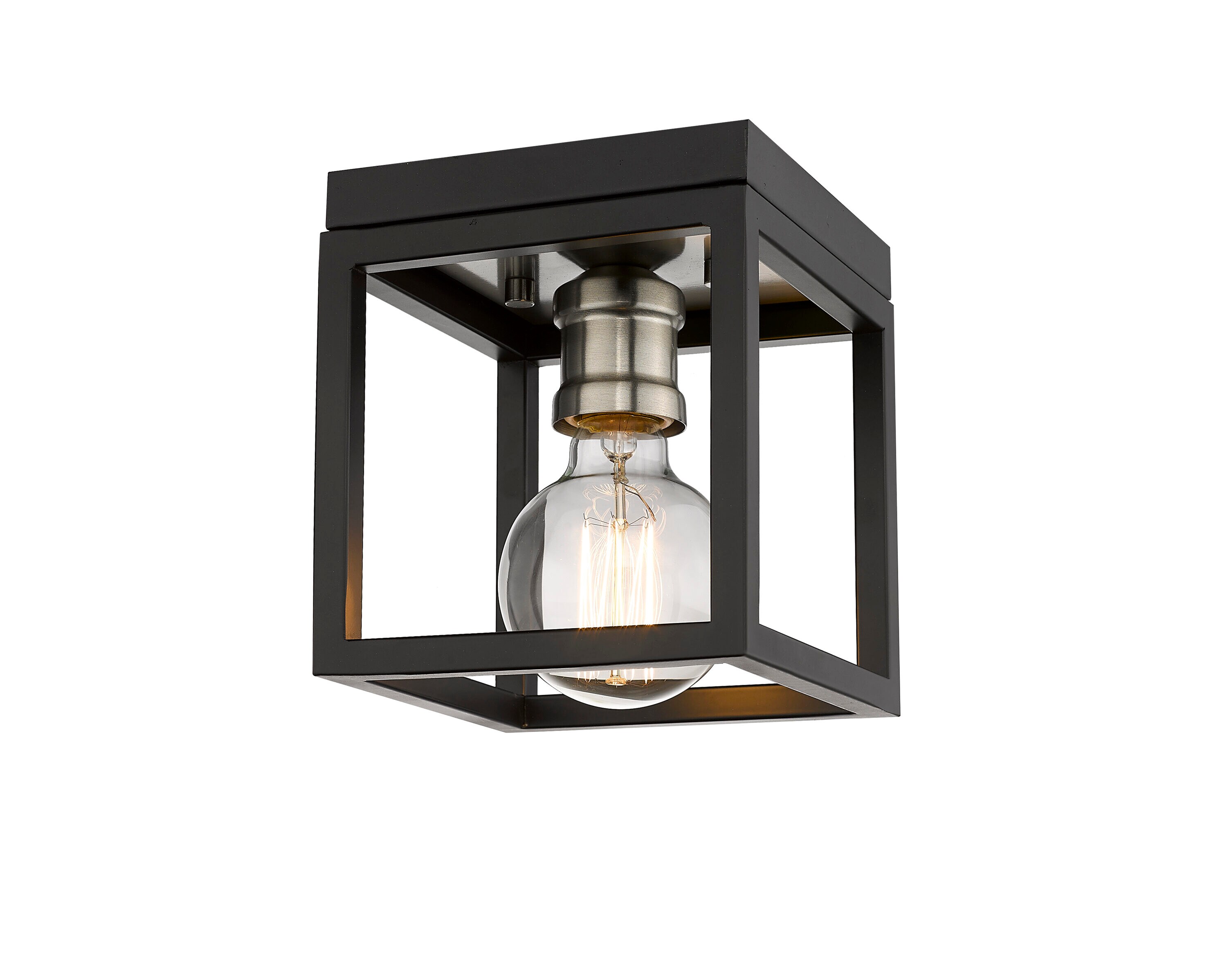 Z-Lite 480F1-MB-BN Kube 1 -Light 5.75-in Multiple finishes Multiple colors/finishes Flush Mount Light
