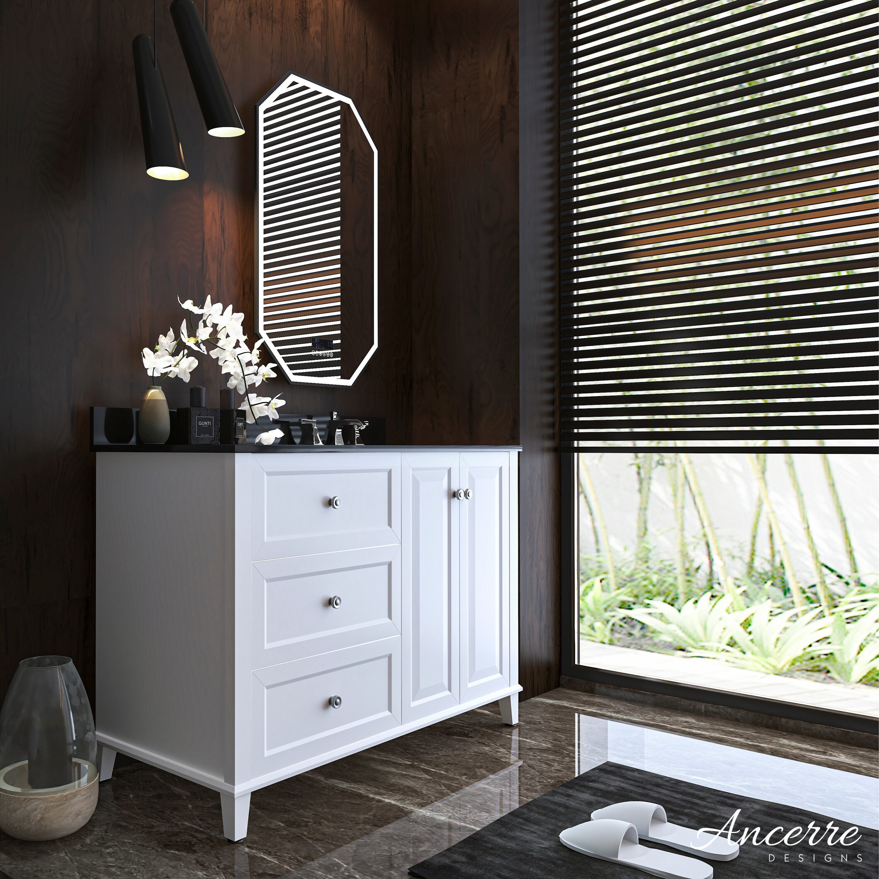 Ancerre Designs VTSMHANNAH48RWB1 Bath-Vanity-Combo - View #11