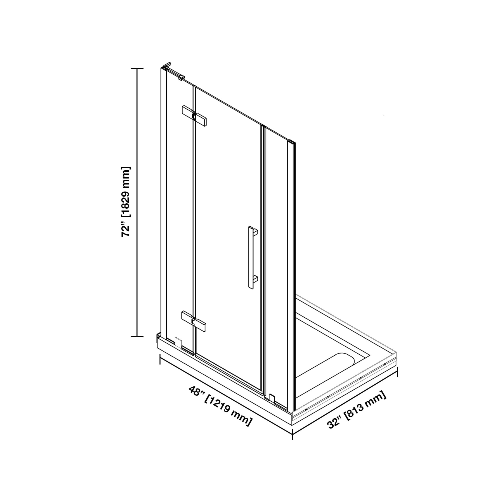 OVE Decors 15SKC-TAMP48-SAT Alcove-Shower-Kit - View #4