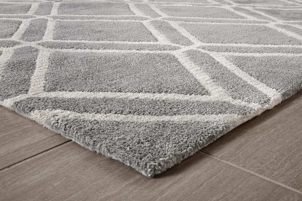 Kenmore Geometric Light Gray/Gray/White Area Rug AllModern Rug Size: Rectangle 7'10 x 10'3