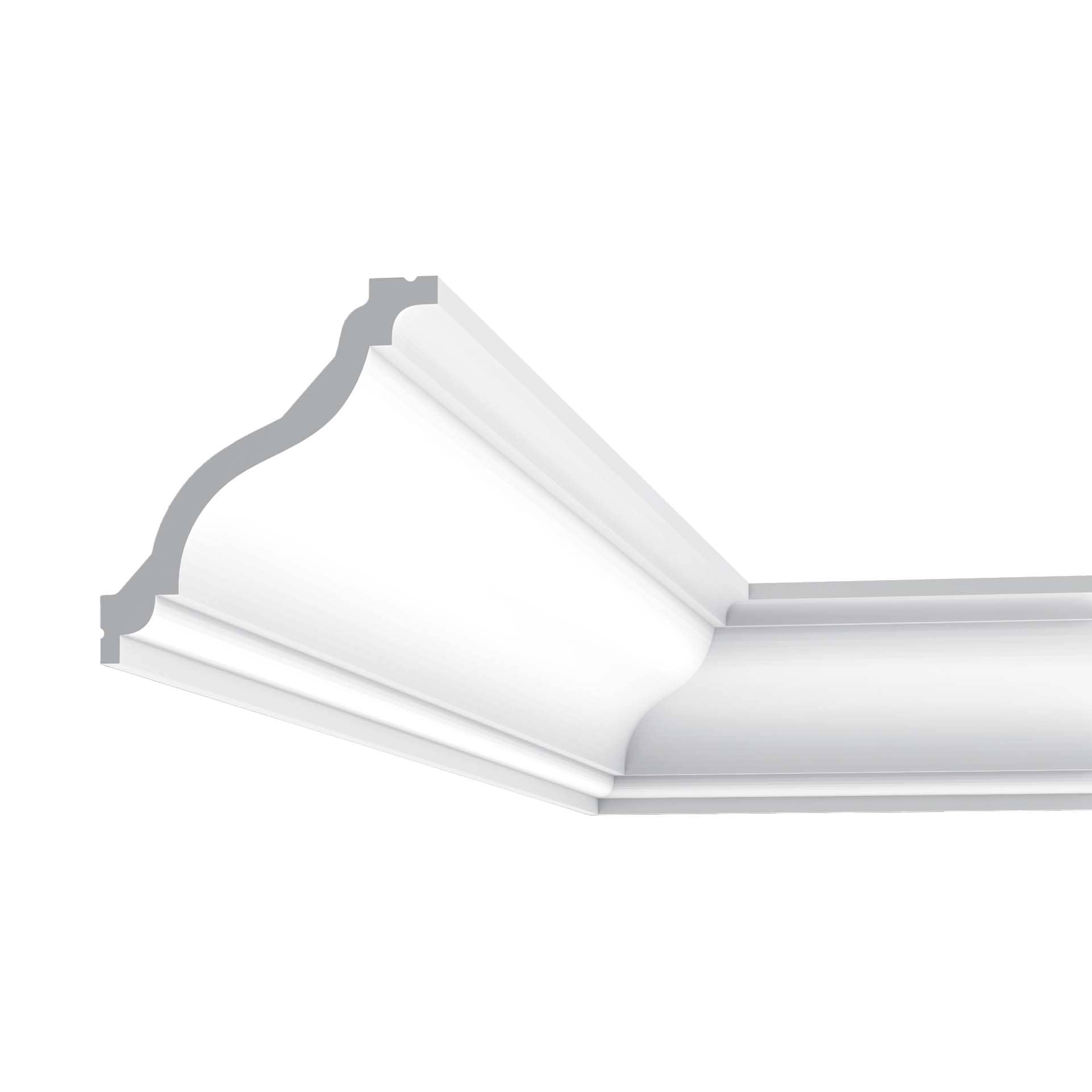 Primed White Polyurethane Crown Moulding 78-inch