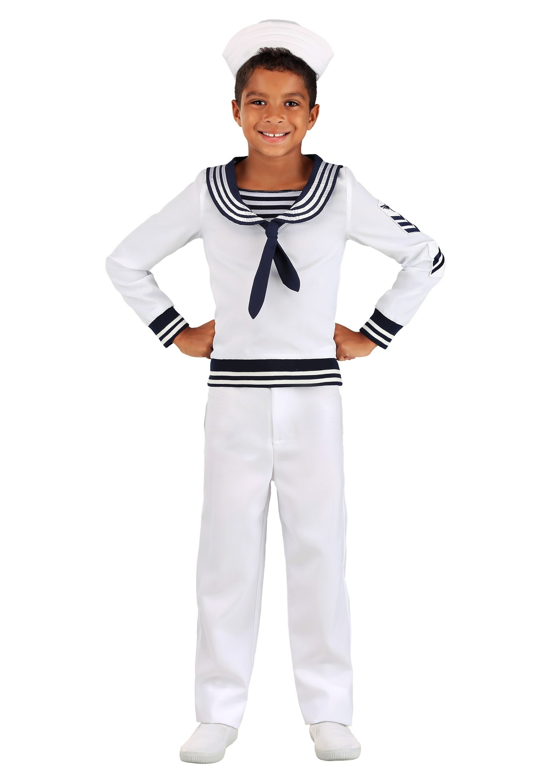 HalloweenCostumes.com FUN0975CH-M FUN Costumes Boy's Deckhand Sailor Costume Kid's Occupational Costumes Medium