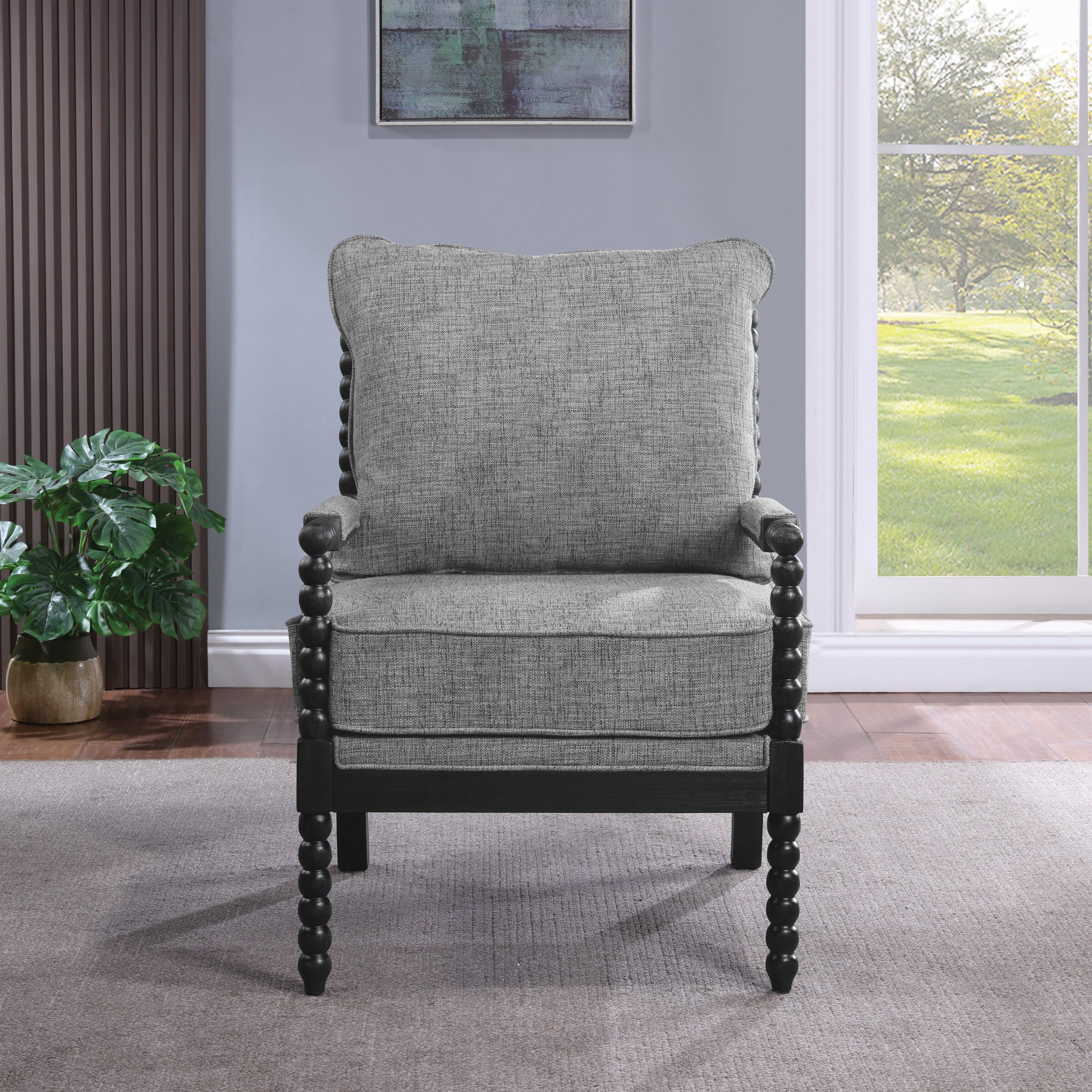 Office Star Products ELZ-RN1 Eliza Casual Graphite Accent Chair