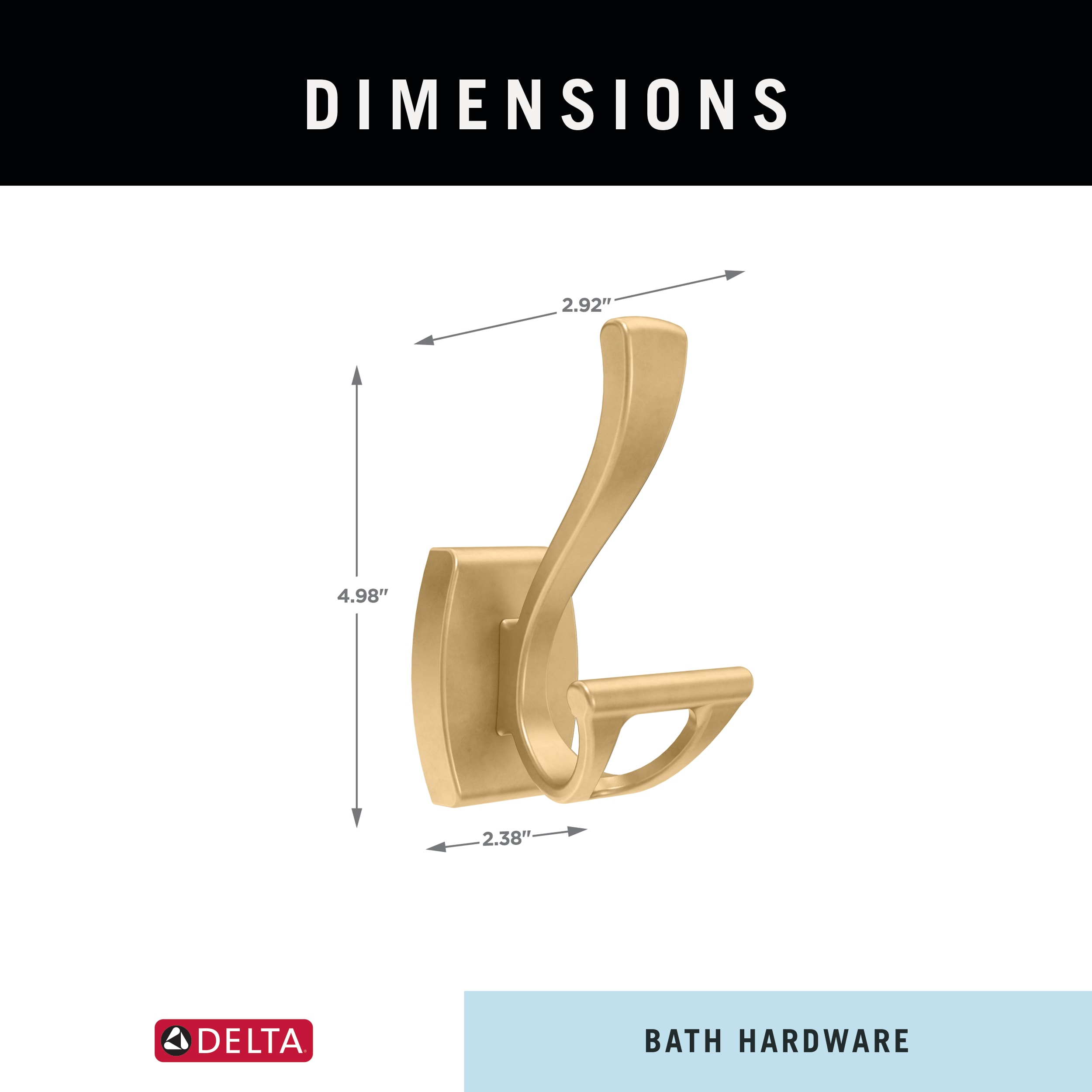 Delta DAN35-BB Robe-Hooks - View #5