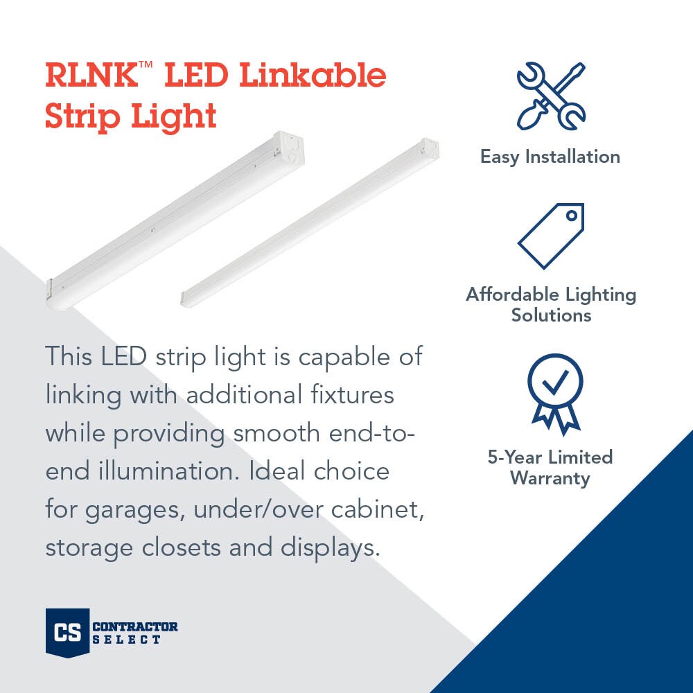 Lithonia Lighting 2-ft 1-Light Neutral White LED Strip Light in