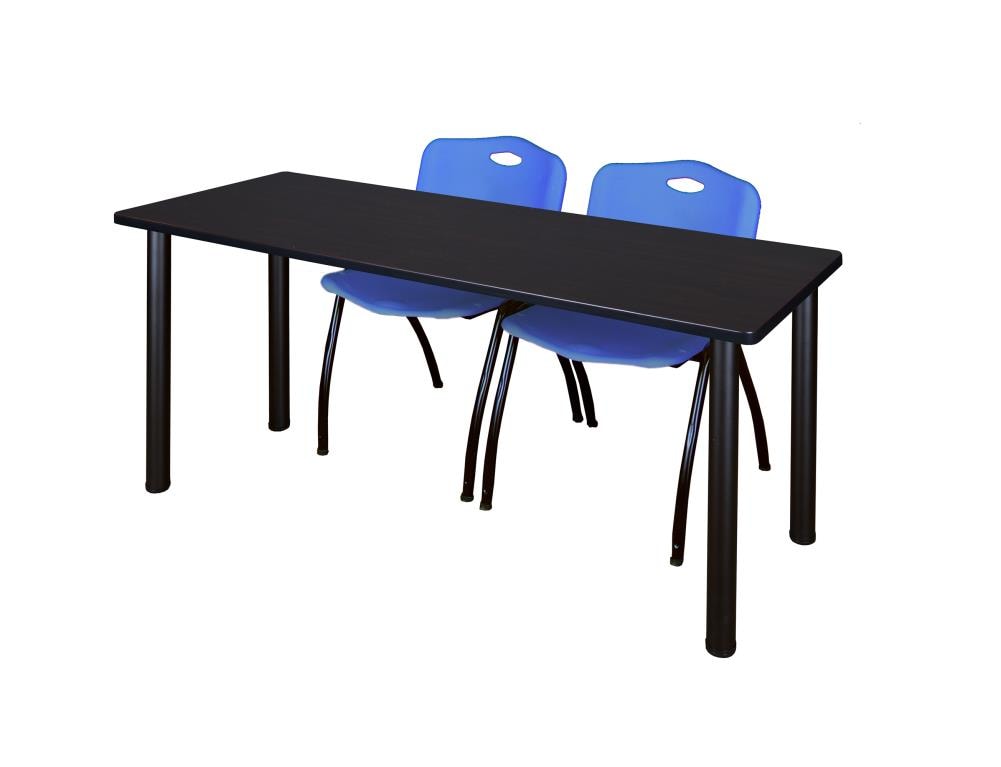 Regency MT7224MWBPBK47BE Training Brown 4-Person Training Table (72-in W x 29-in H)
