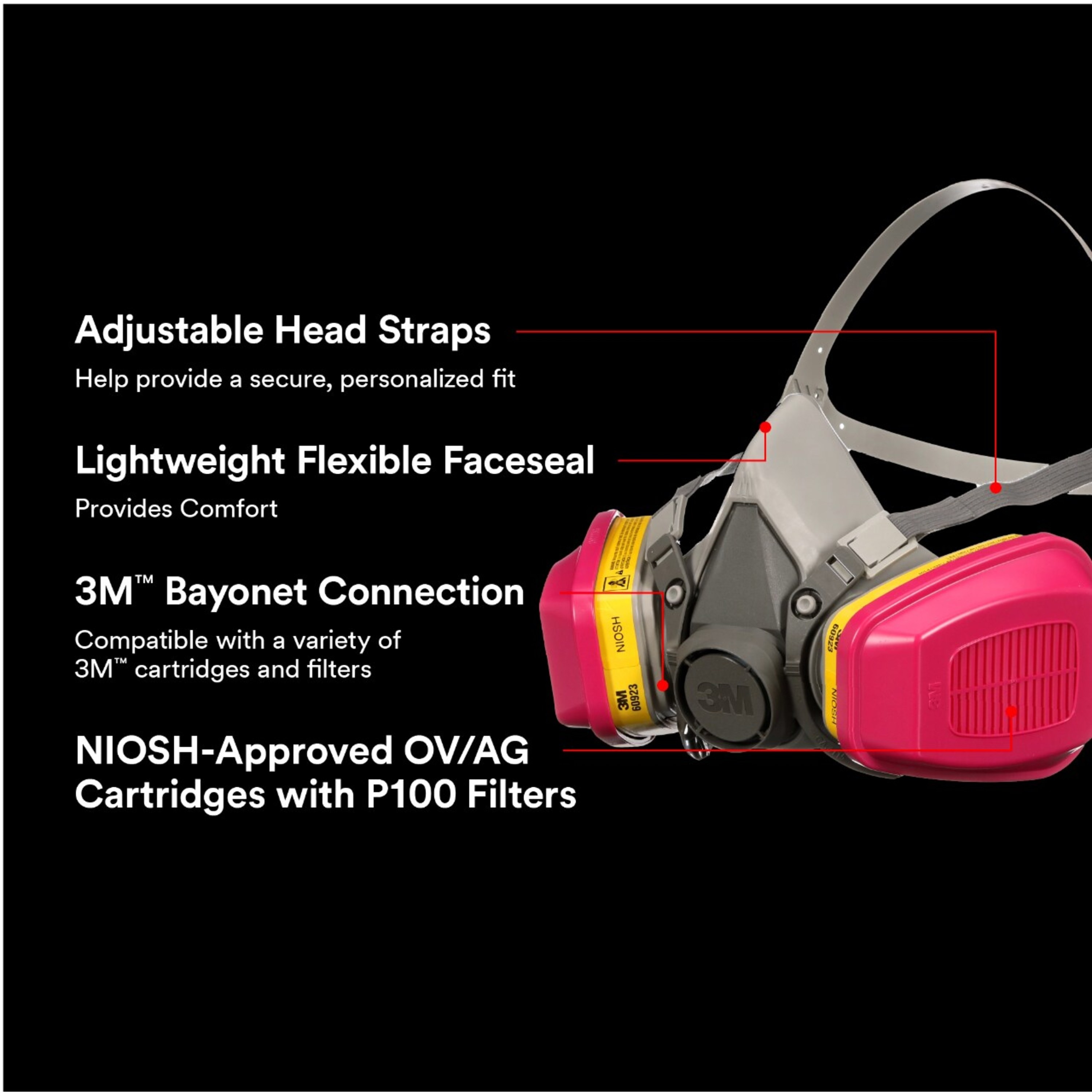 3M 62023DCA1-C respirators - View #3