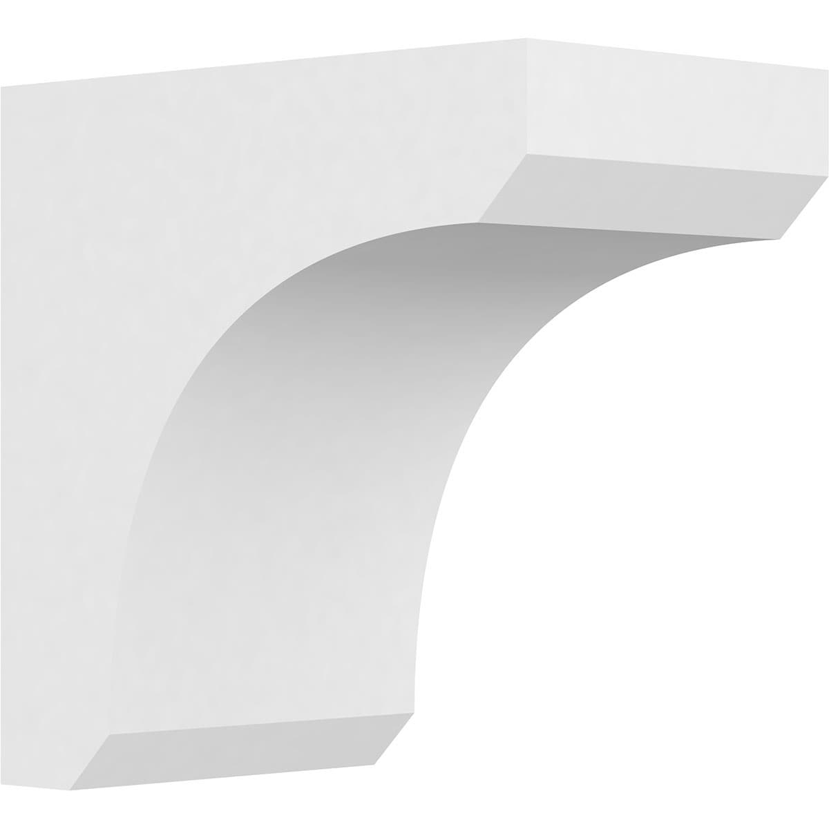 Ekena Millwork CORP07X12X12LGY 7-in x 12-in x 12-in Standard legacy Unfinished White PVC Paintable Corbel
