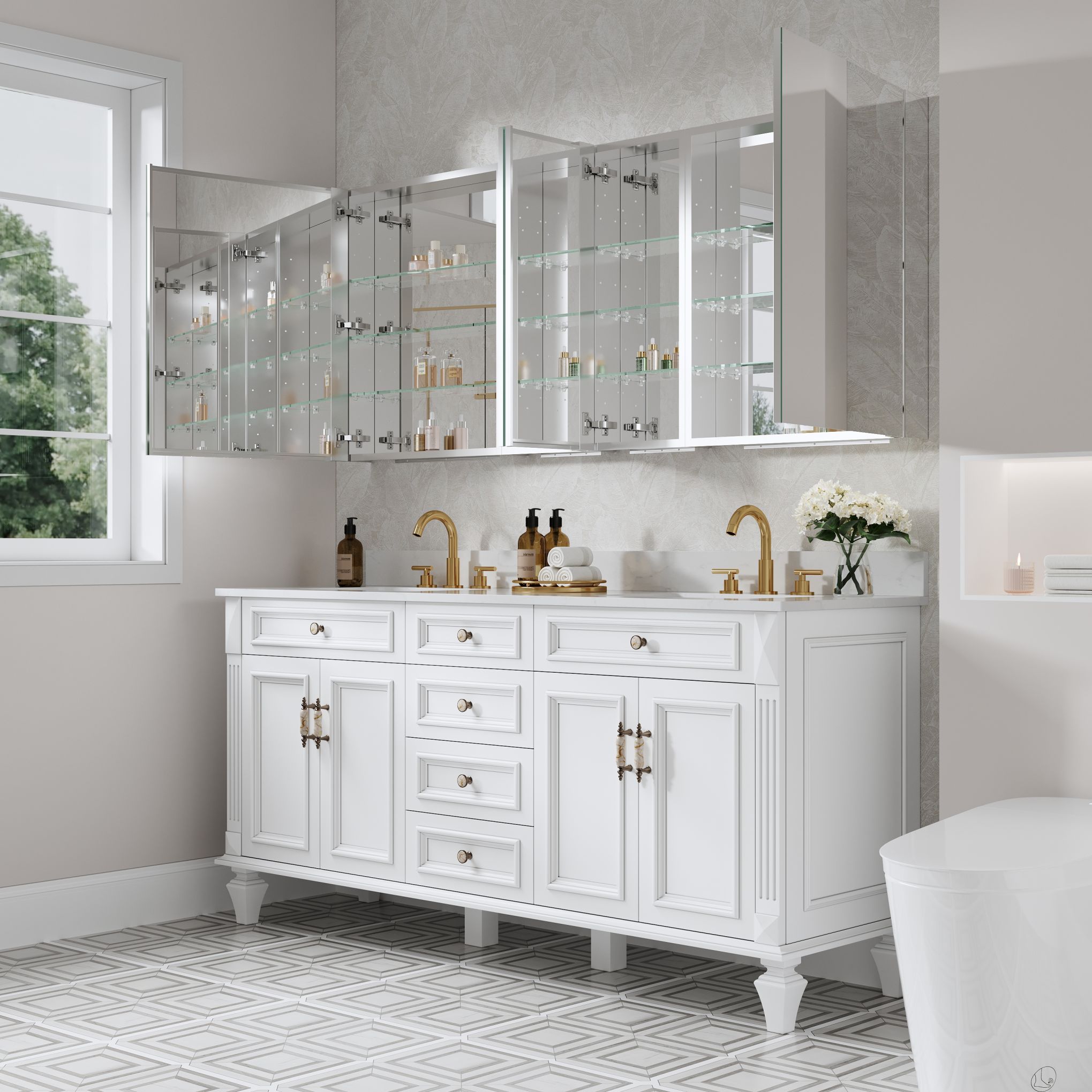 WELLFOR ROSA24121224LRLR Bathroom-Medicine-Cabinets - View #7