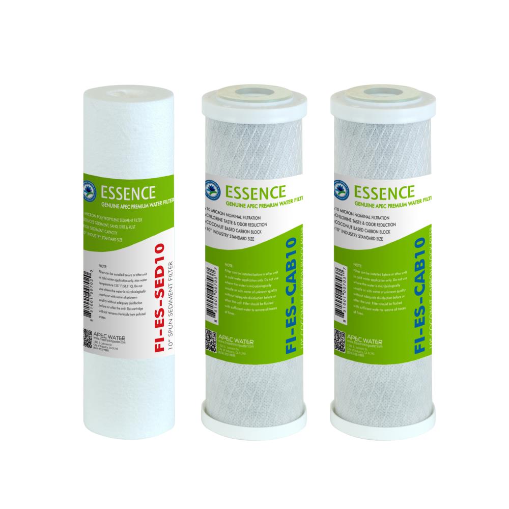 APEC Water ESSENCE FILTER-SET-ES Stage 1-3 Sediment and Carbon block Under sink Replacement Filter 3 -Pack