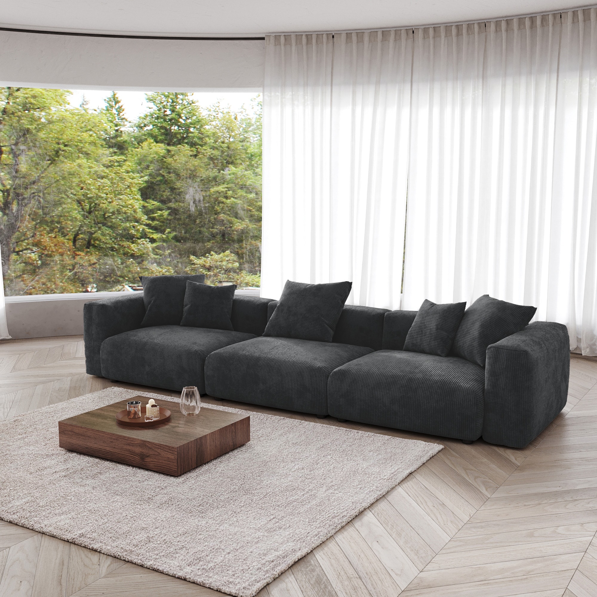 BuotiqHom DH-S3-126BK Sofas-Loveseats - View #2