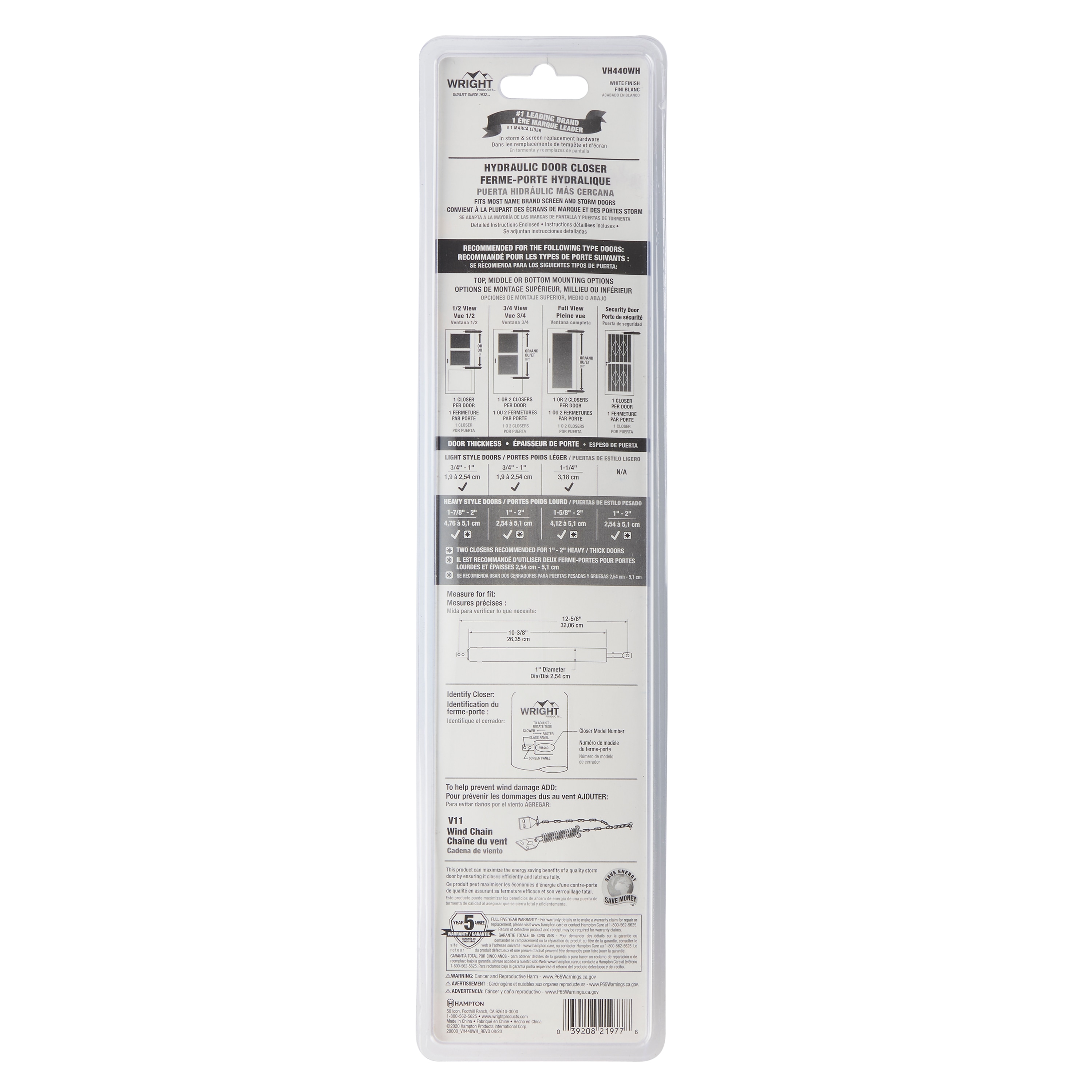 WRIGHT PRODUCTS VH440WH Screen-Storm-Door-Hinges - View #7