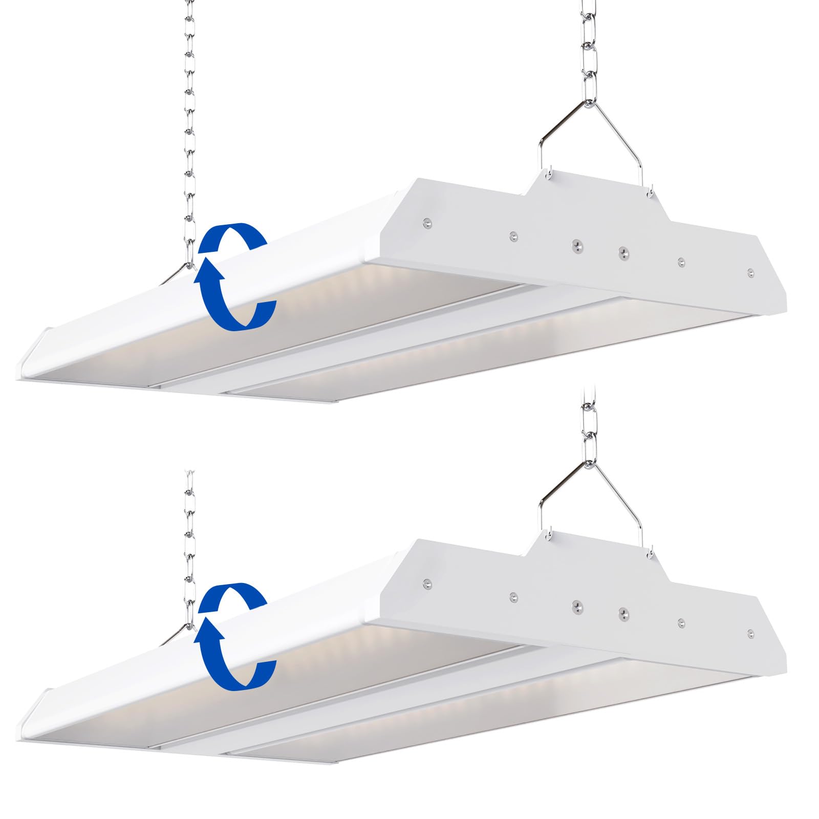 AOIZGMY  LED Linear High Bay Light 150W 21000 Lumens 5000K Daylight 360 Degree Adjustable Tilt Hanging Fixture for Garage Workshop Store 2 Pack