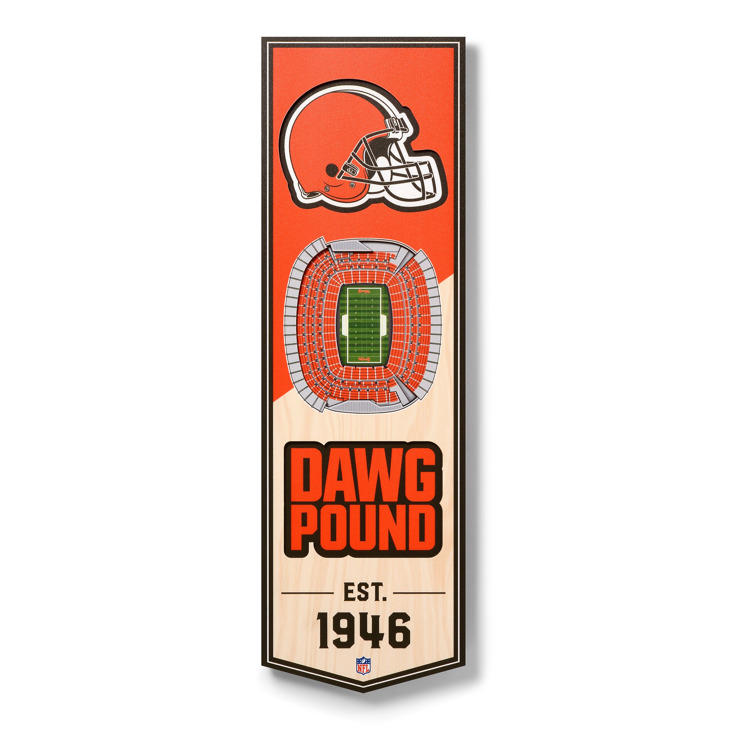 NFL Cleveland Browns 5-Layer StadiumViews 3D Wall Art