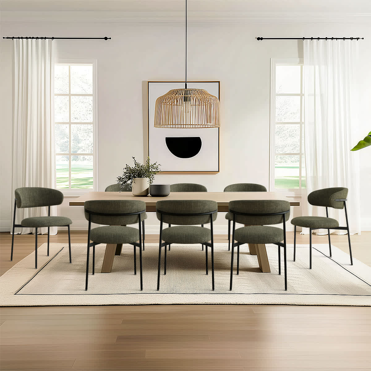 Maison Boucle MERIDA-CHAIR-GREEN8 Dining-Chairs - View #2