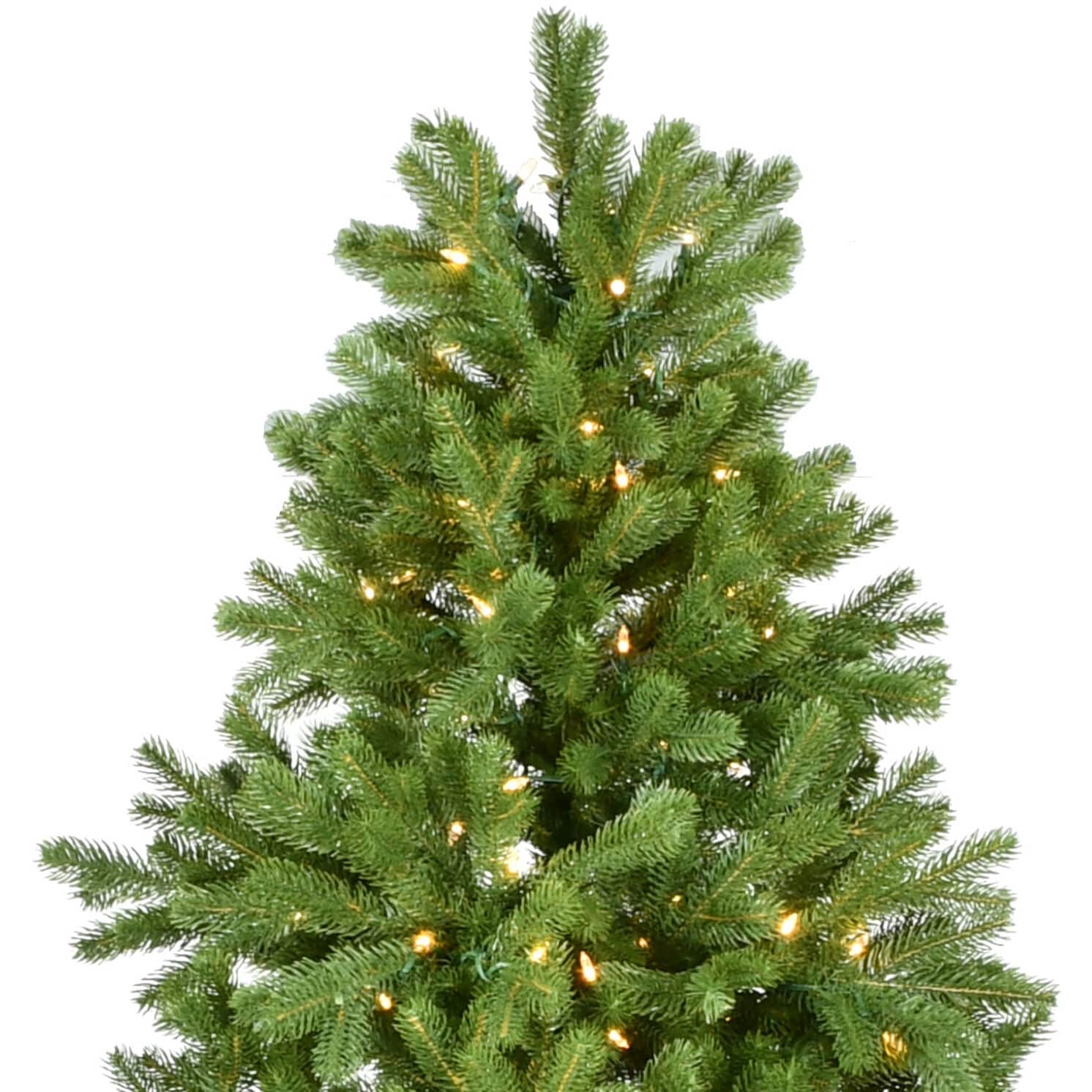 Asheville Pine 8-ft Artificial Christmas Tree with Warm White LED Lights
