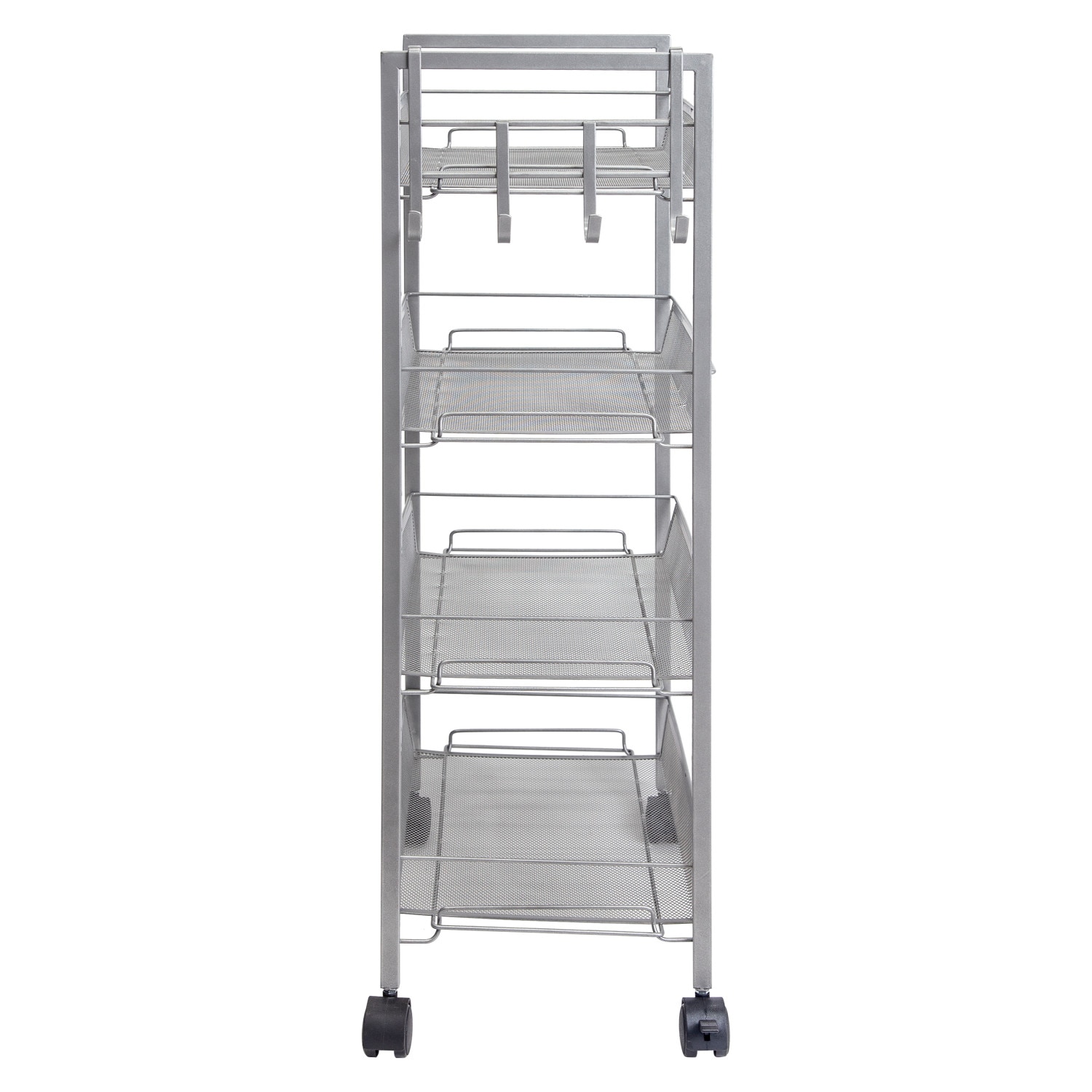 Maverick Stainless Steel Rollabout cart with Side Shelves 