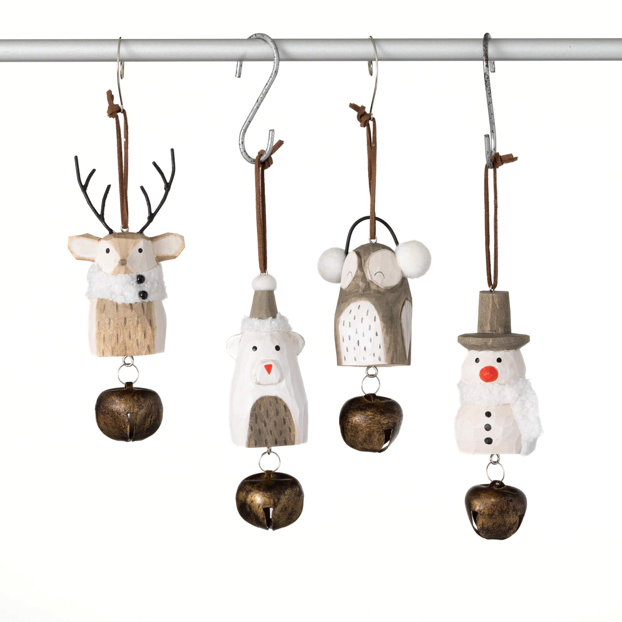 Sullivans OR10958 4 -Pack Multiple colors/finishes Animals Standard Indoor Ornament set Shatterproof