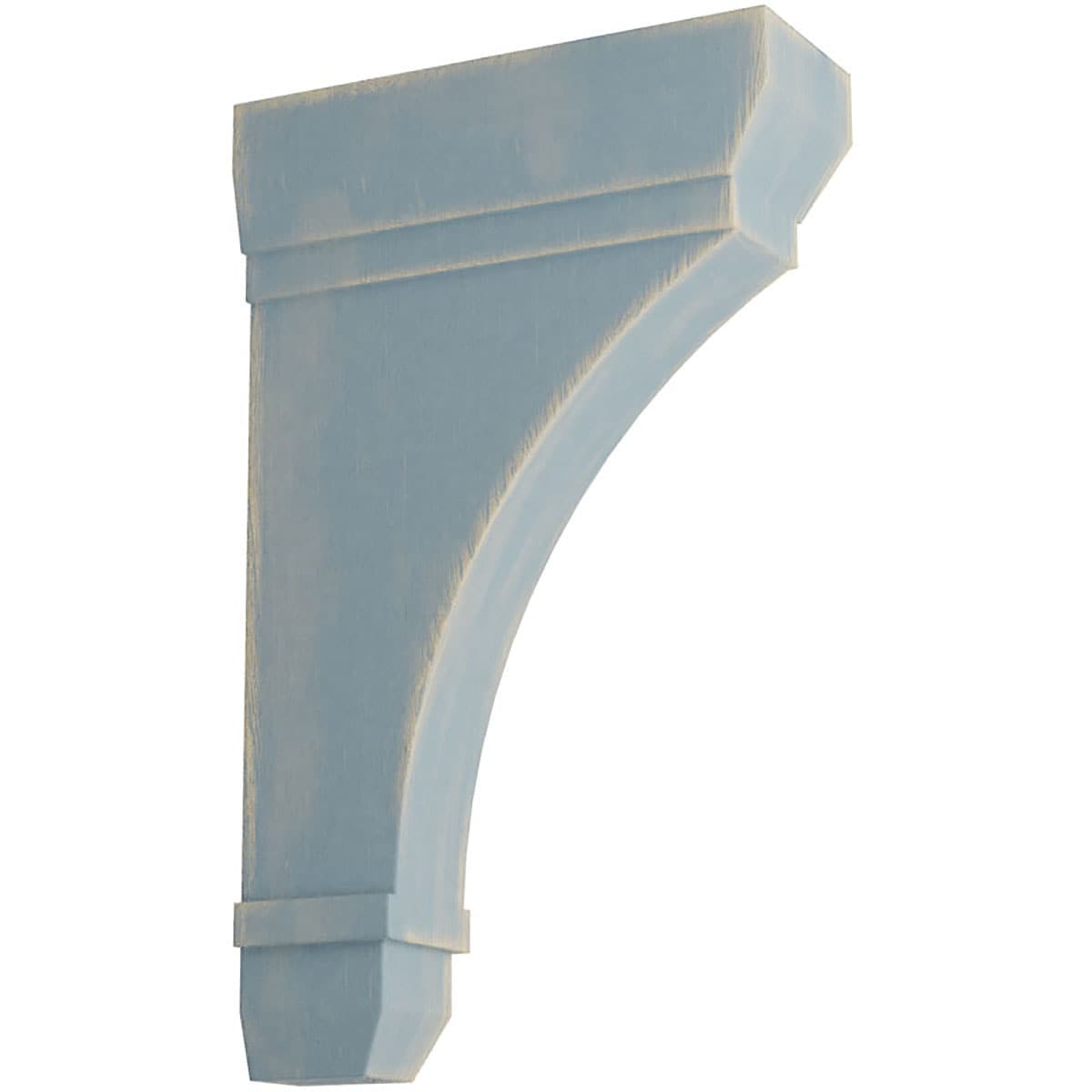 Ekena Millwork BKTWD02X06X10STBU Stockport 2-1/4-in x 6-in x 10-in Rubberwood Blue Wood Standard Bracket