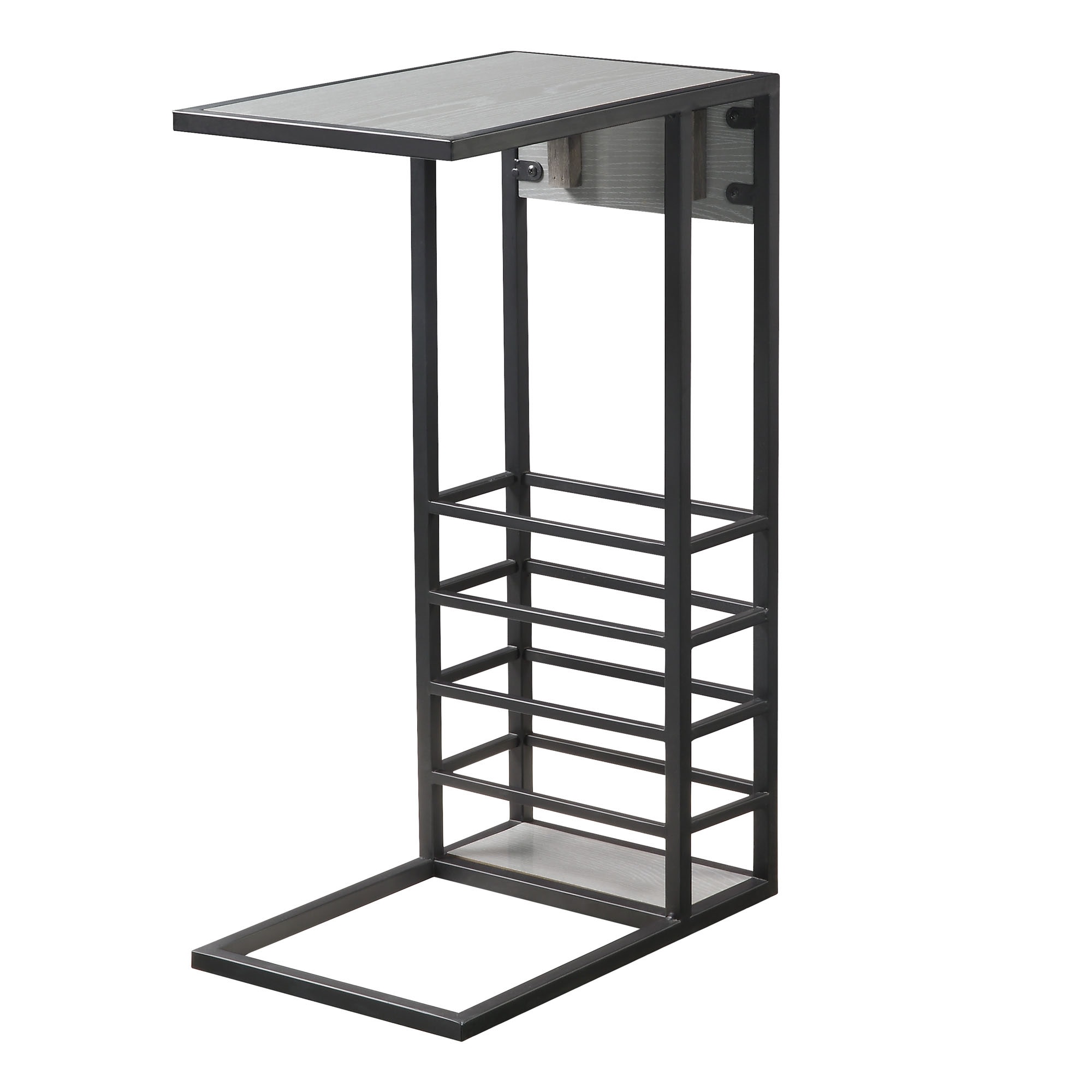 Loft Lyfe LET99-26GR-LS Javion 10.25-in W x 25.5-in H Grey/Black Faux marble Rectangular Modern End Table