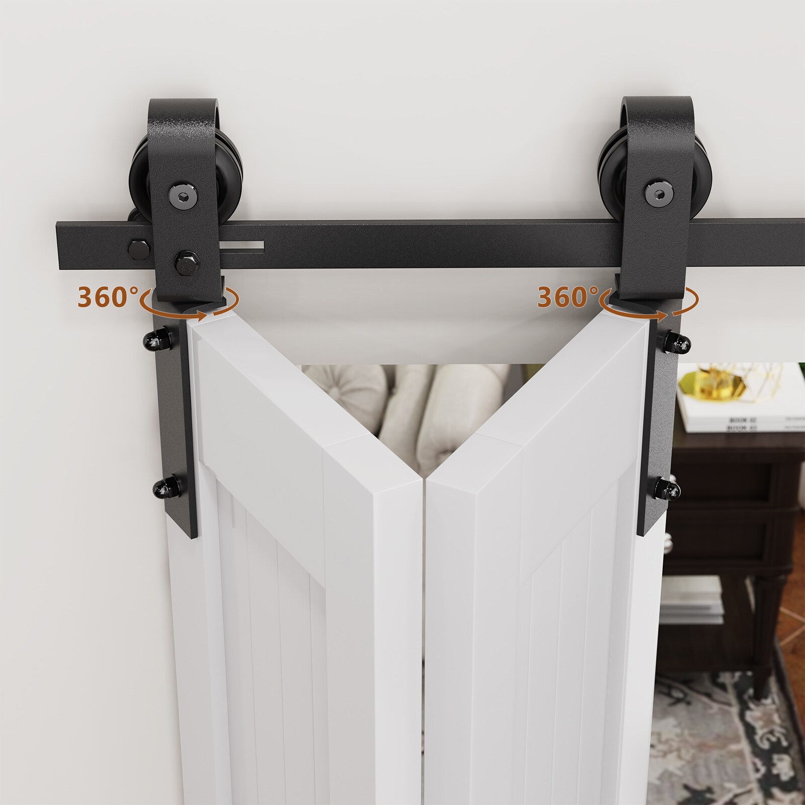 LOVMOR BF-4FT-4DOOR Barn-Door-Roller-Kits - View #4