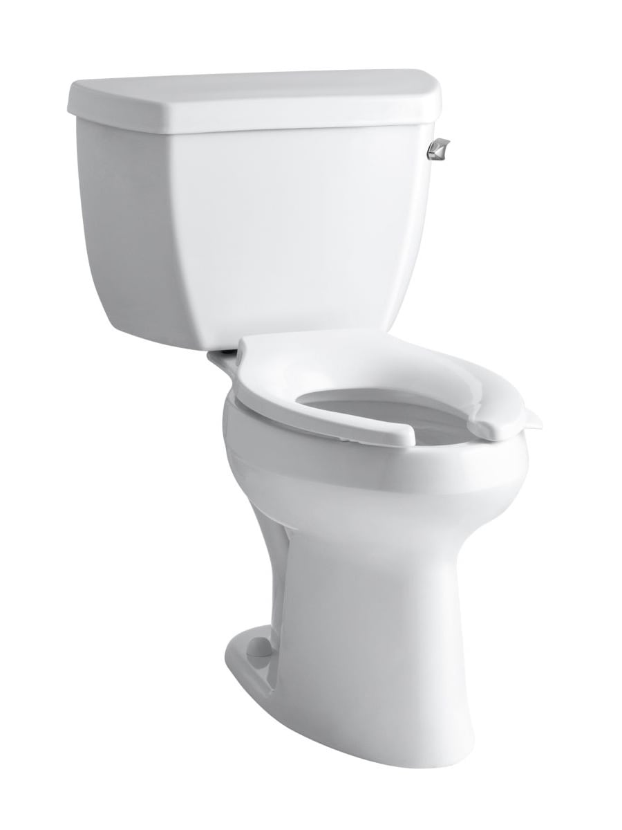 KOHLER 3519-TR-0 Higline White Elongated Chair height 2-piece Toilet 12-in Rough-In WaterSense 1.0 GPF