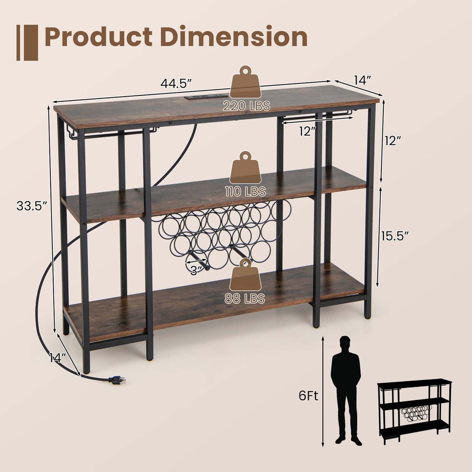 Costway CSHY003465 Home-Bars - View #3