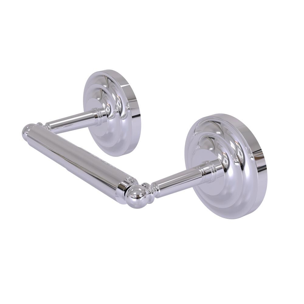 Allied Brass QN-24-PC Que New Polished chrome Wall mount Spring-loaded Toilet Paper Holder 1 -Rolls with Storage