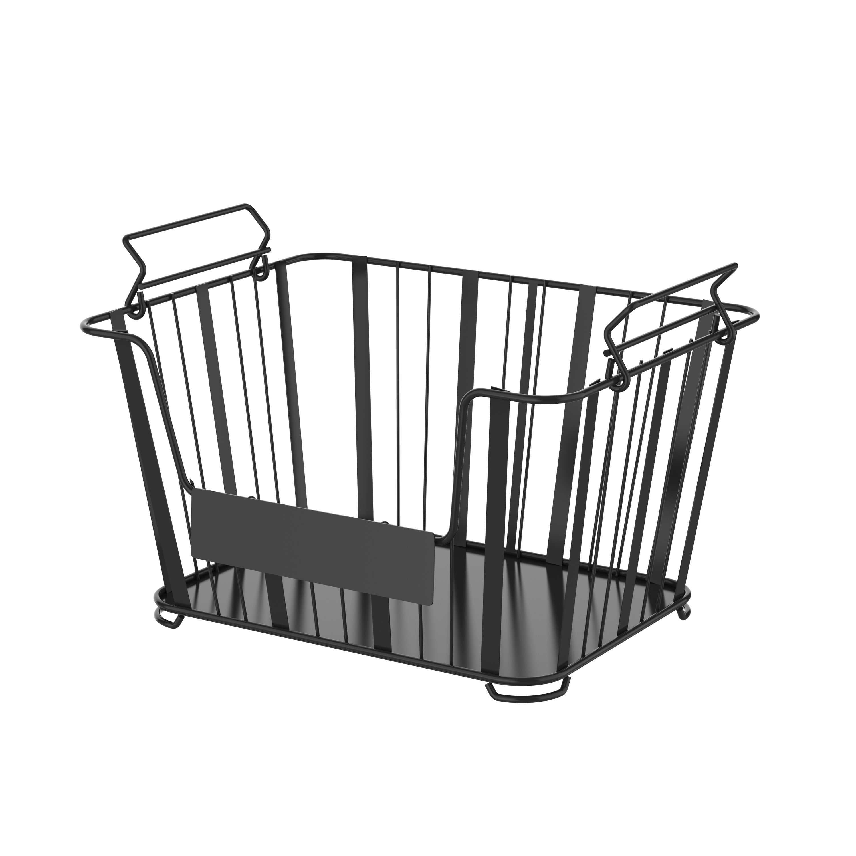 Oceanstar Oceanstar 3-Tier Metal Wire Stand with Removable Baskets – Black in the Storage Bins & Baskets department at Lowes.com