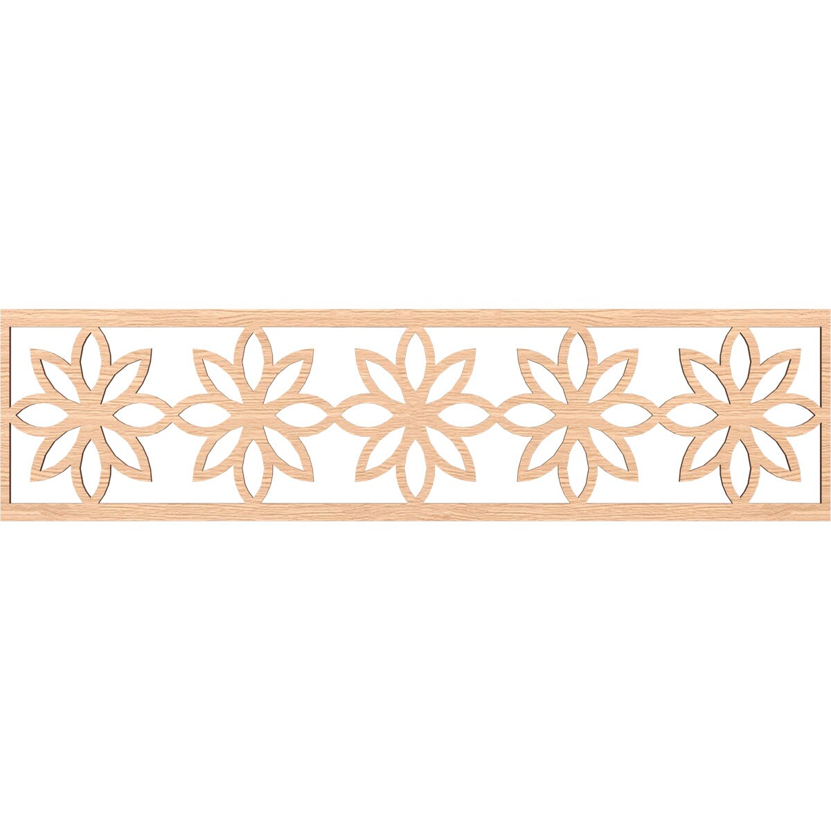 Ekena Millwork Daisy Fretwork Flat Trim 12-in x 3.92-ft Red Oak Brown ...