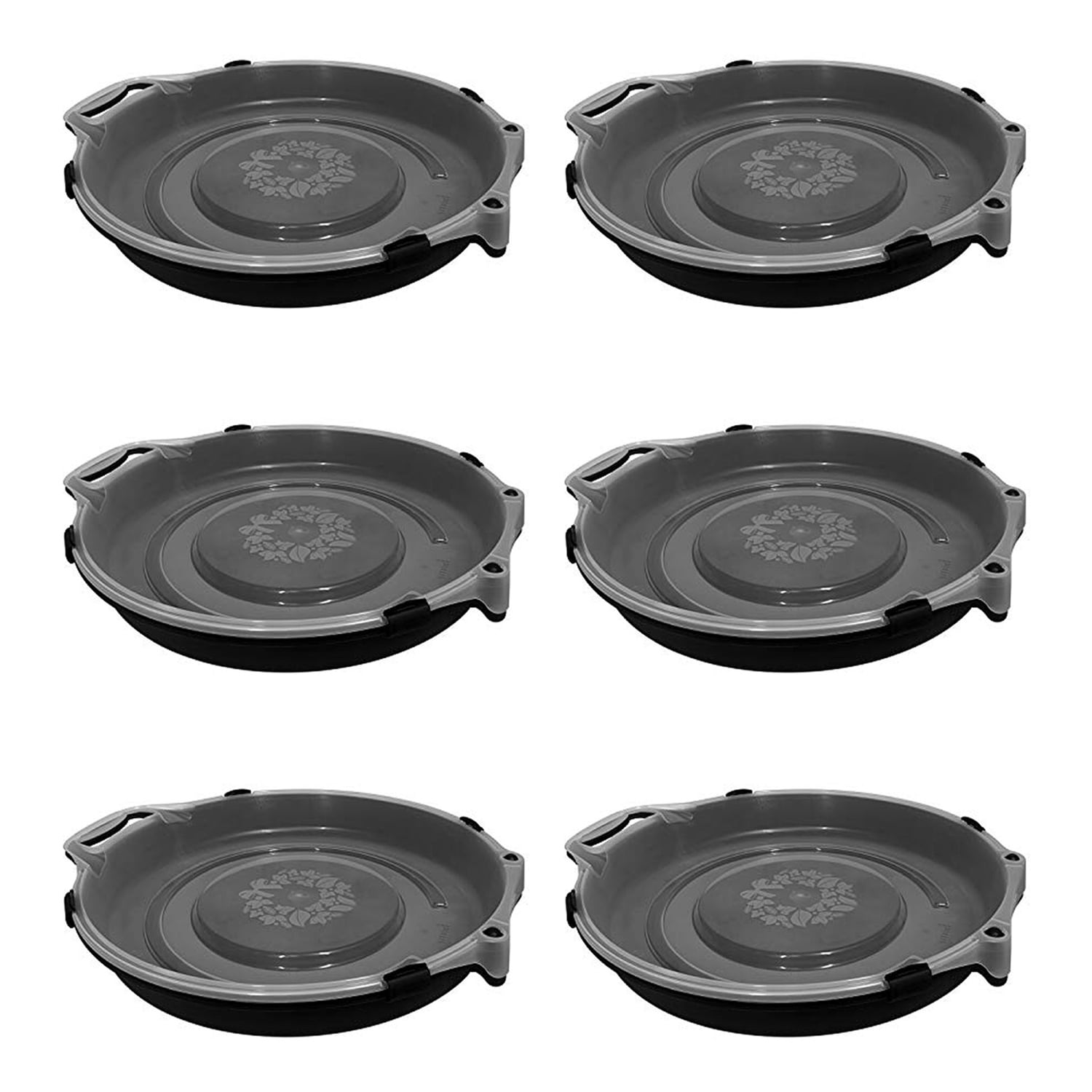 Homz Products 324362 6 -Pack 24.5-Inches x 7-Inches Black Plastic Wreath Storage Container (Accommodates Wreath Diameters Up to 24-in )
