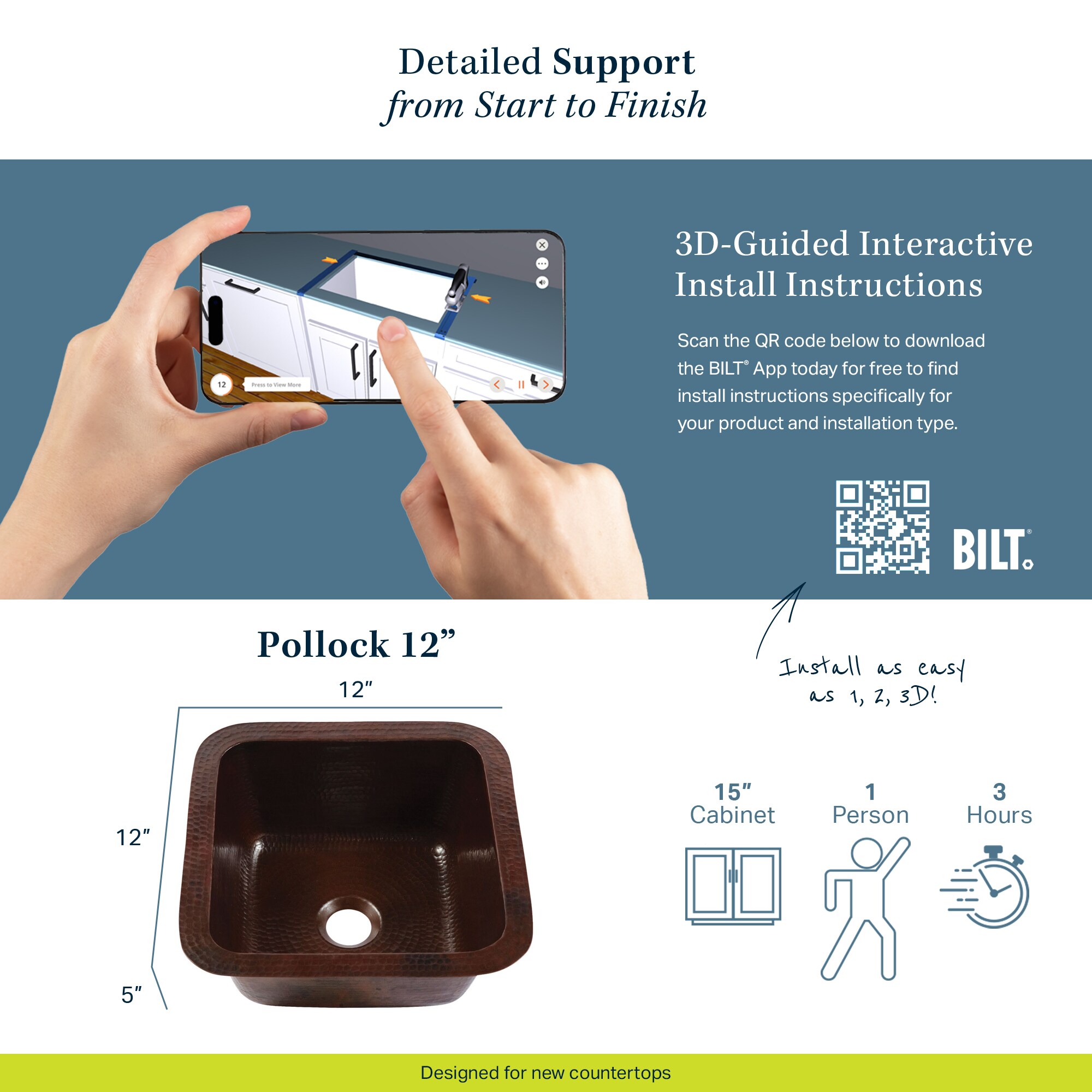 SINKOLOGY P1U-1212BC Bath-Sink - View #8