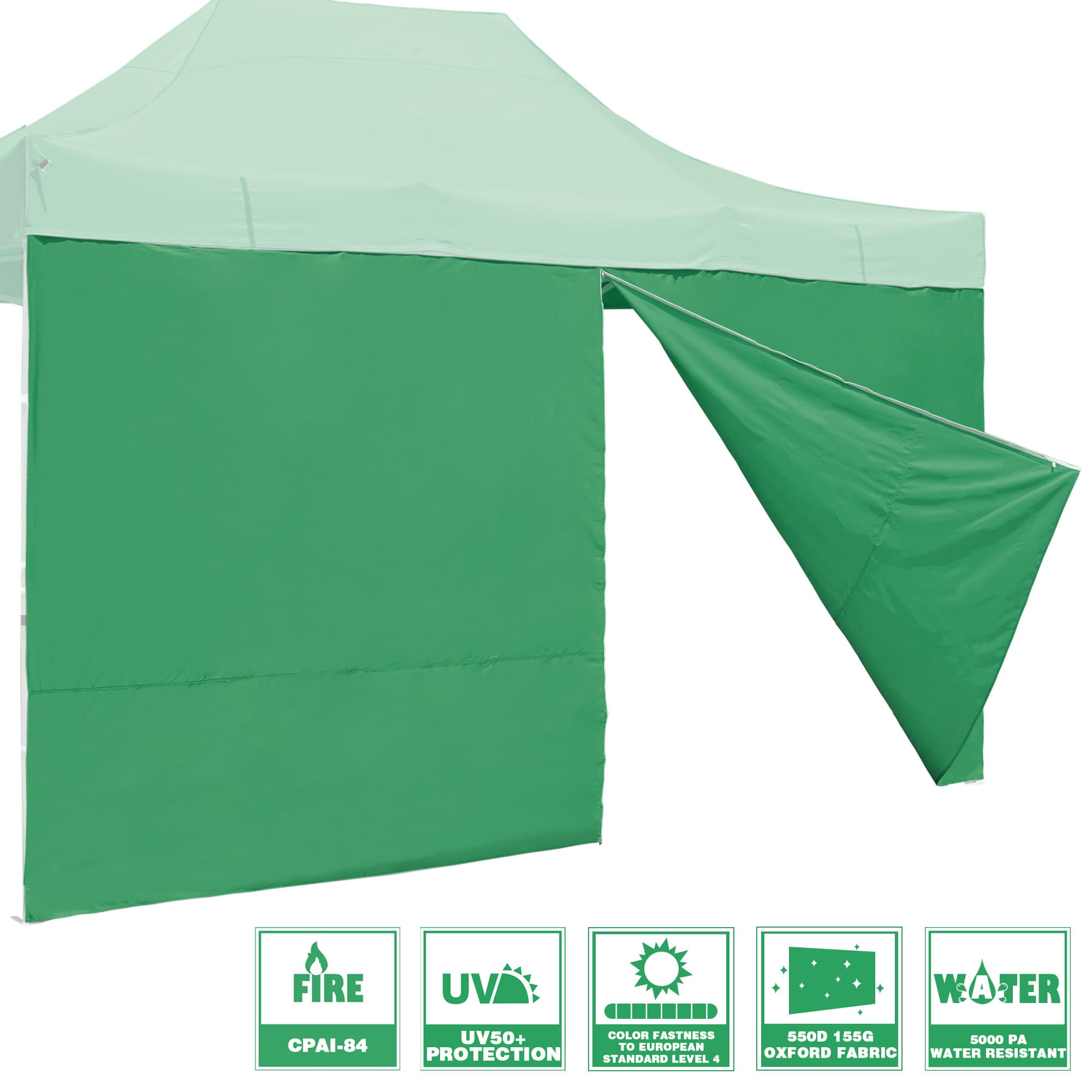 Yescom 07CSW008-A315Z-04-LO InstaHibit 1 Pack Side Wall for 10x15 FT EZ Pop Up Canopy Tent UV50+ Zipper Yard