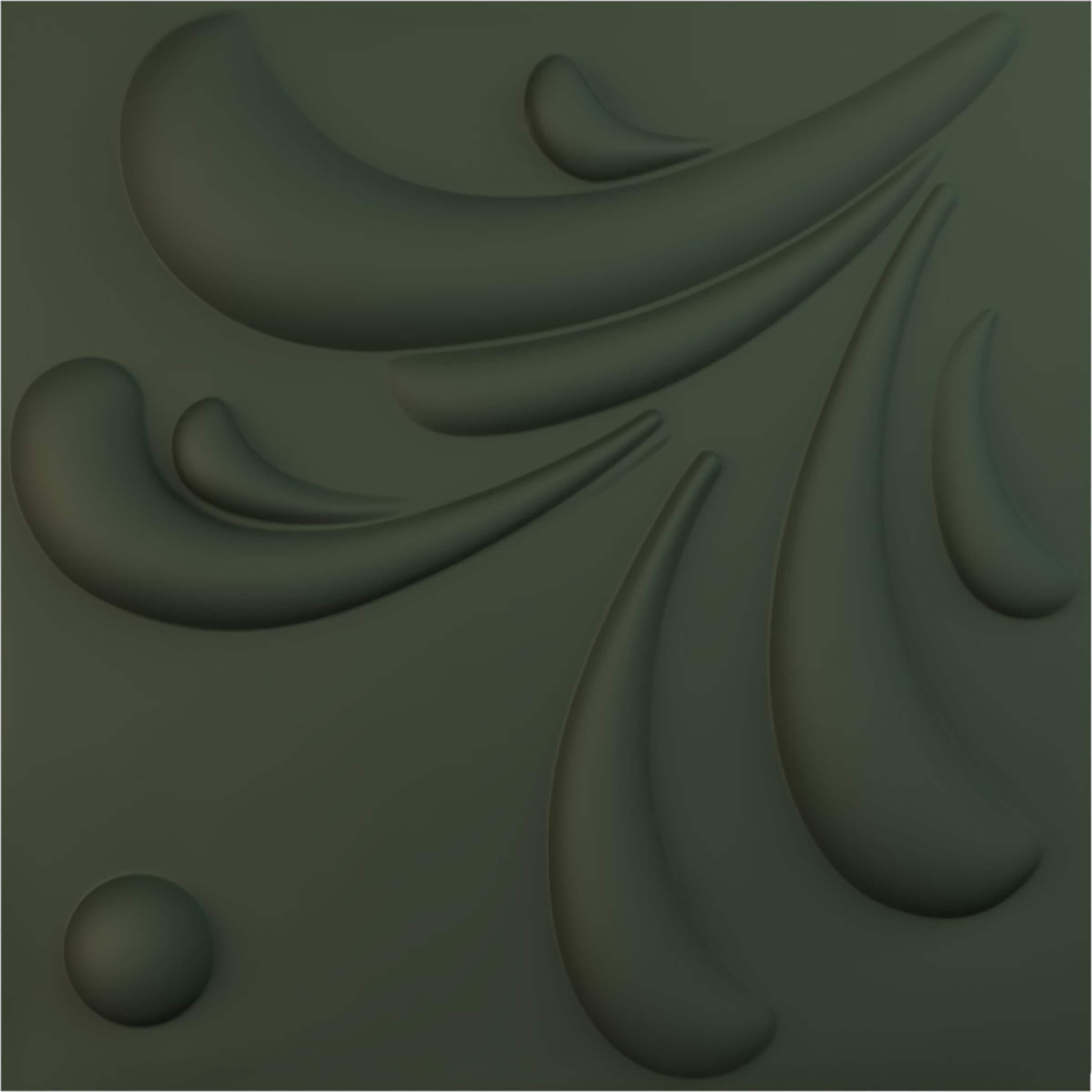 Ekena Millwork WP20X20ACGHC-CASE-12 19-5/8-in x 19-5/8-in Embossed Paintable/Stainable Green PVC Abstract Wall Panel ( 12 -Pack, Covers 32.04-sq ft )
