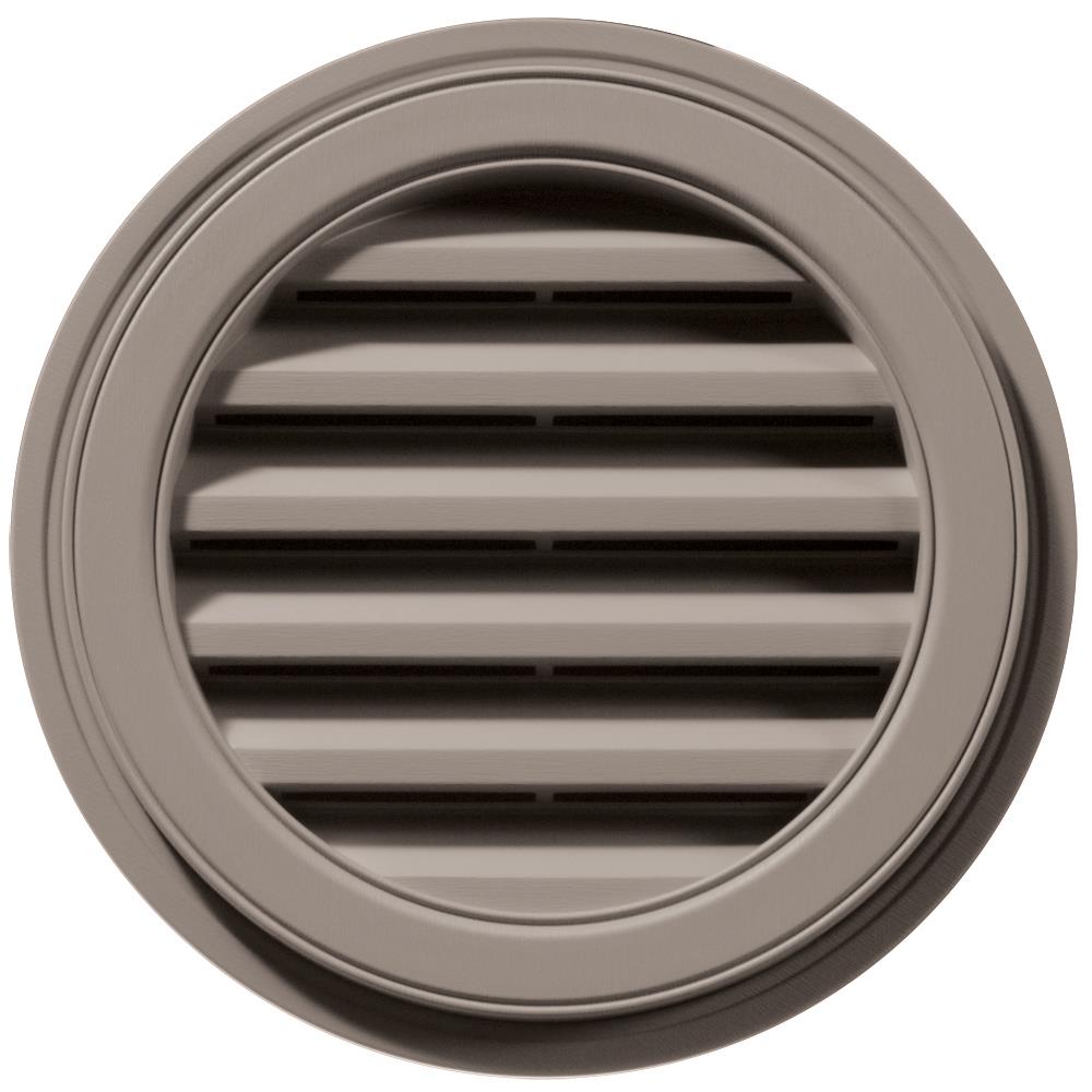 Builders Edge 120031818008 12-in x 12-in Clay Round Vinyl Gable Louver Vent