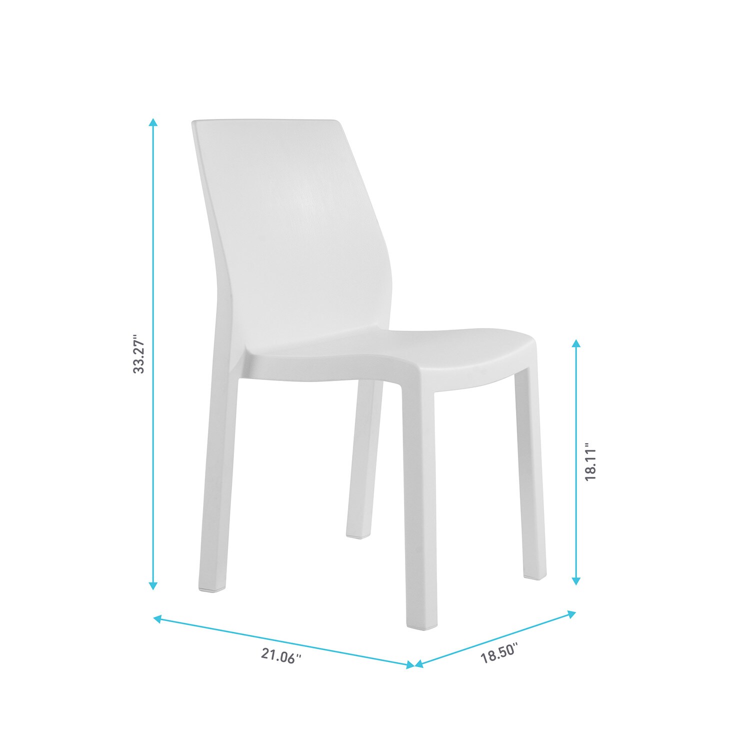 World Rug Gallery YU8055WHITE2 Patio-Chairs - View #5