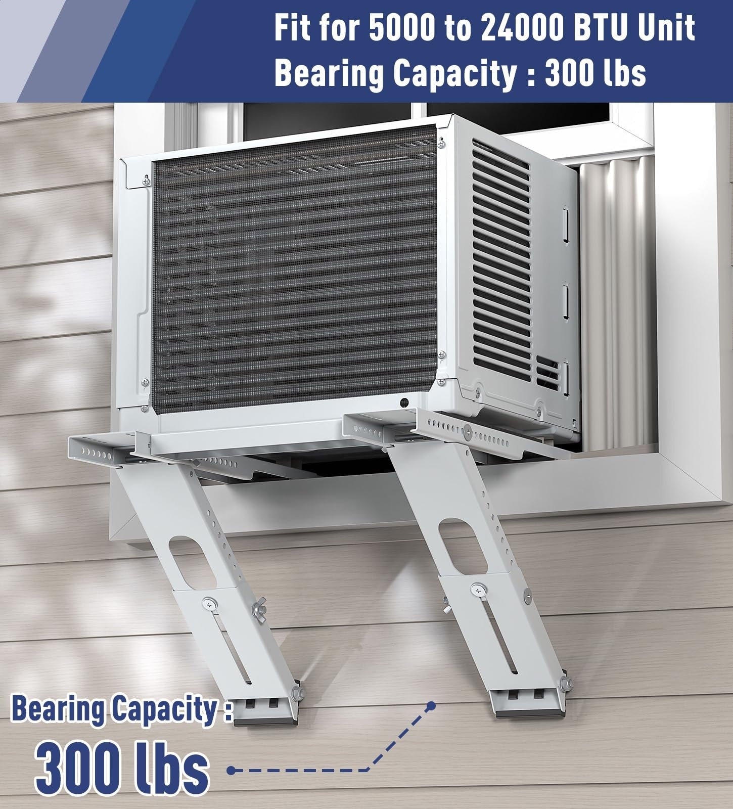 Oyezvary Adjustable Window AC Support Bracket Steel Expands 31.5 to 41. ...