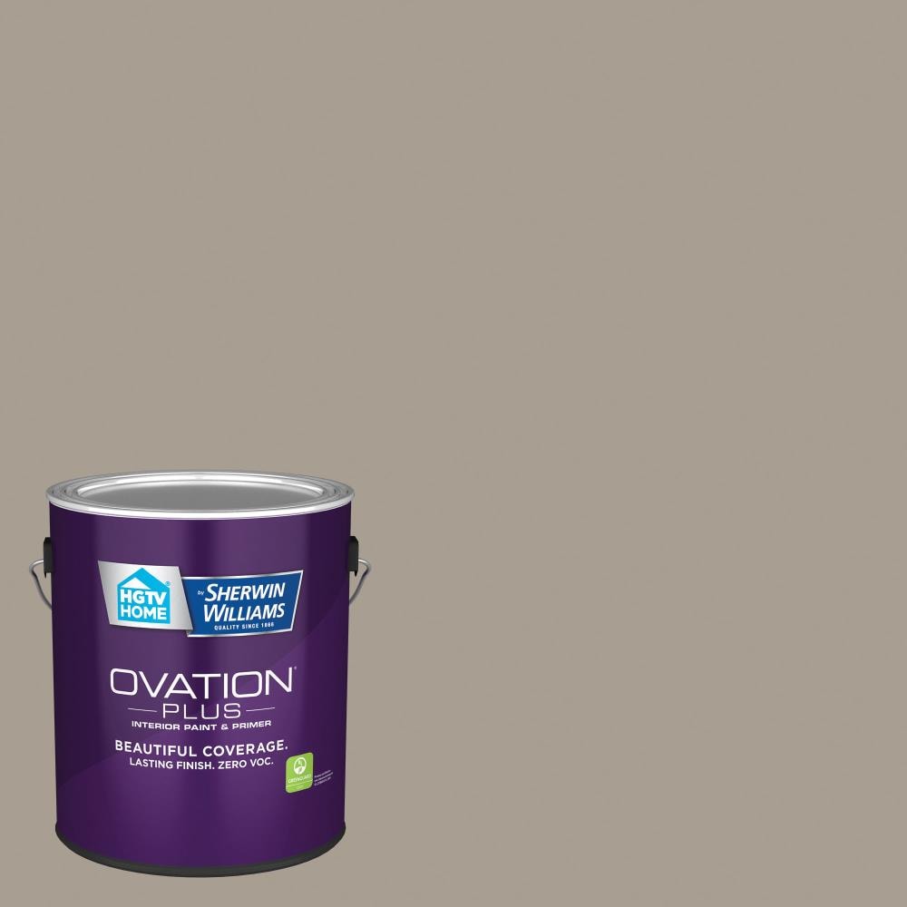HGTV HOME by Sherwin-Williams 6005-1C-2557214 Ovation Plus Eggshell Smoked Oyster 6005-1C Latex Interior Paint Paint + Primer ( 1-gallon )