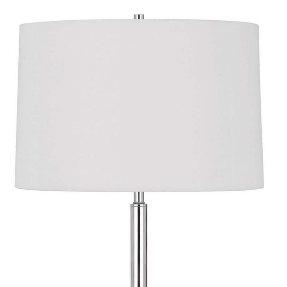 Benzara Floor Lamps 61-in White Standard Floor Lamp with Fabric Shade Sansujyuku sansujyuku.com