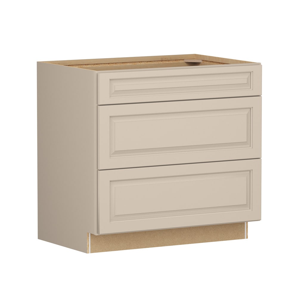 Shenandoah Stemson 36-in W x 34.5-in H x 24-in D Oat Painted Drawer Base Fully Assembled Cabinet Raised Panel Raised panel