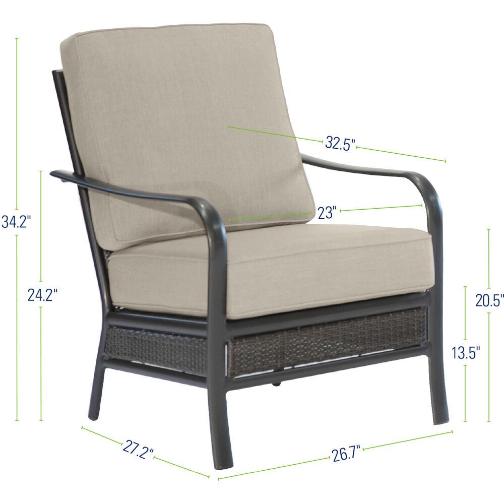 Hanover OAKMONT5PCL-ASH Patio-Conversation-Sets - View #12