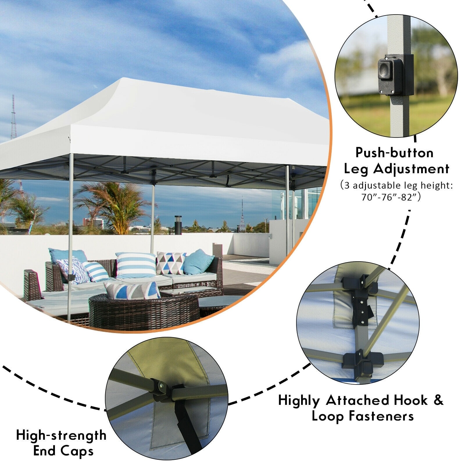 Clihome CWCH-OP70659WH Canopies-Sl - View #8