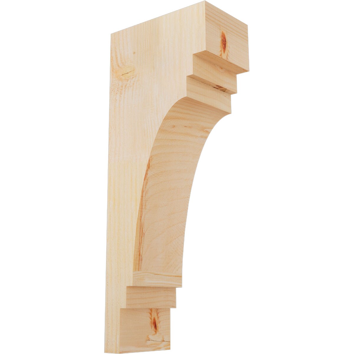 Ekena Millwork COR06X10X26PEC00RDF 6-in x 10-in x 26-in Pescadero Unfinished Douglas fir Wood Paintable/Stainable Corbel