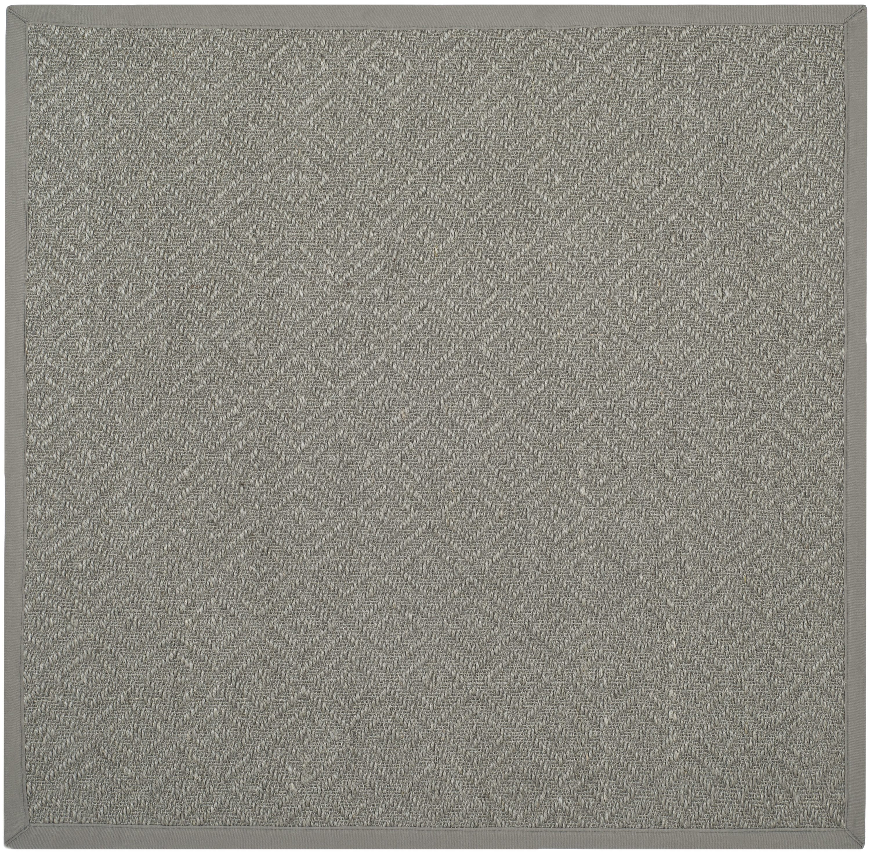 Handmade Gray Cotton 6' x 6' Square Area Rug