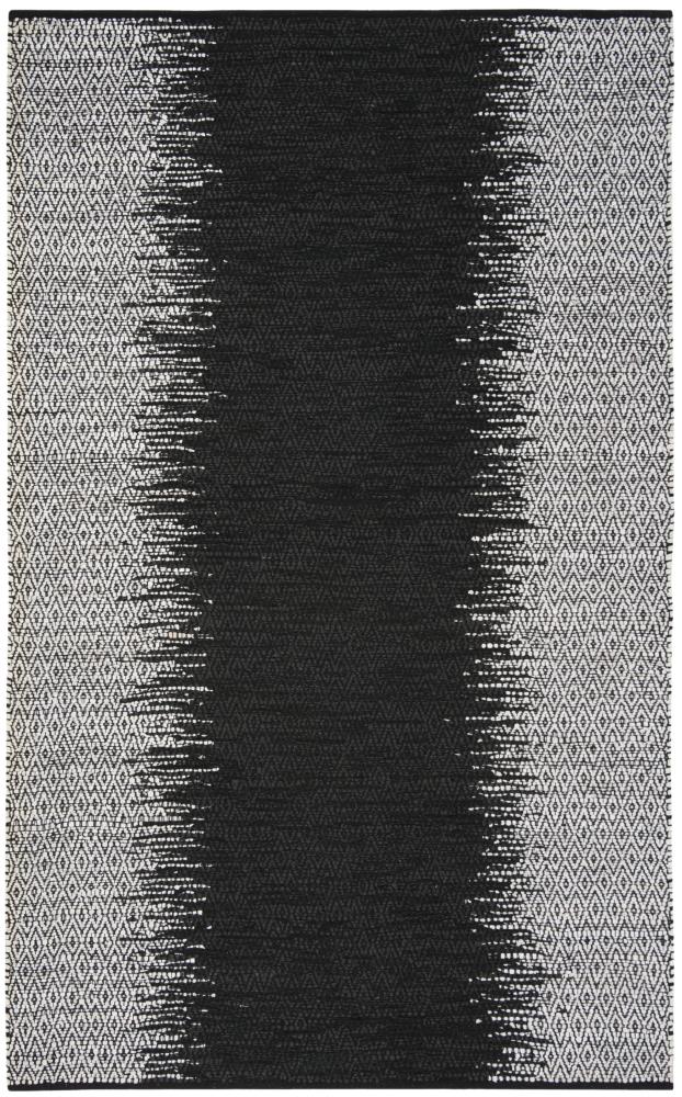 Safavieh VTL389C-6 Vintage Leather Hanna 6 x 9 (ft) Leather Light Gray/Black Rectangular Indoor Coastal Area rug